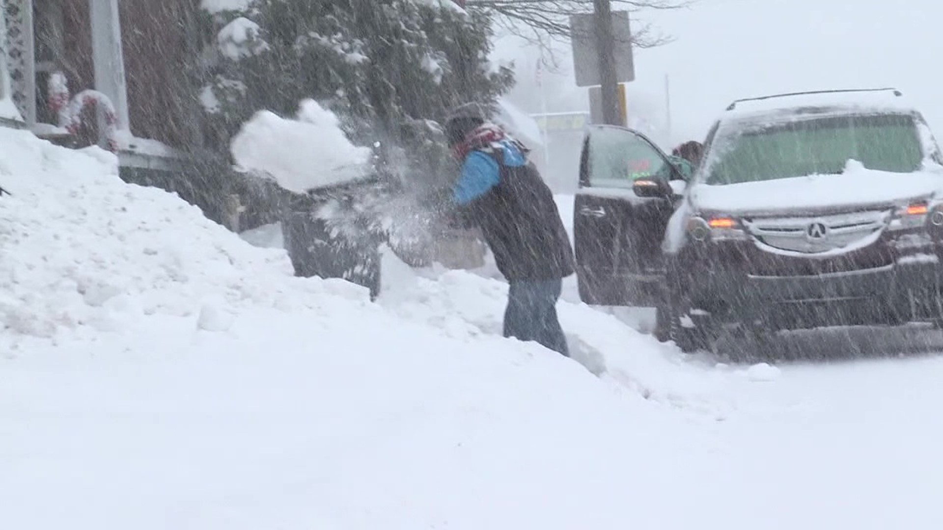 Our entire area is blanketed in snow, including Schuylkill county, where one borough usually gets hit harder than the rest because of its elevation.