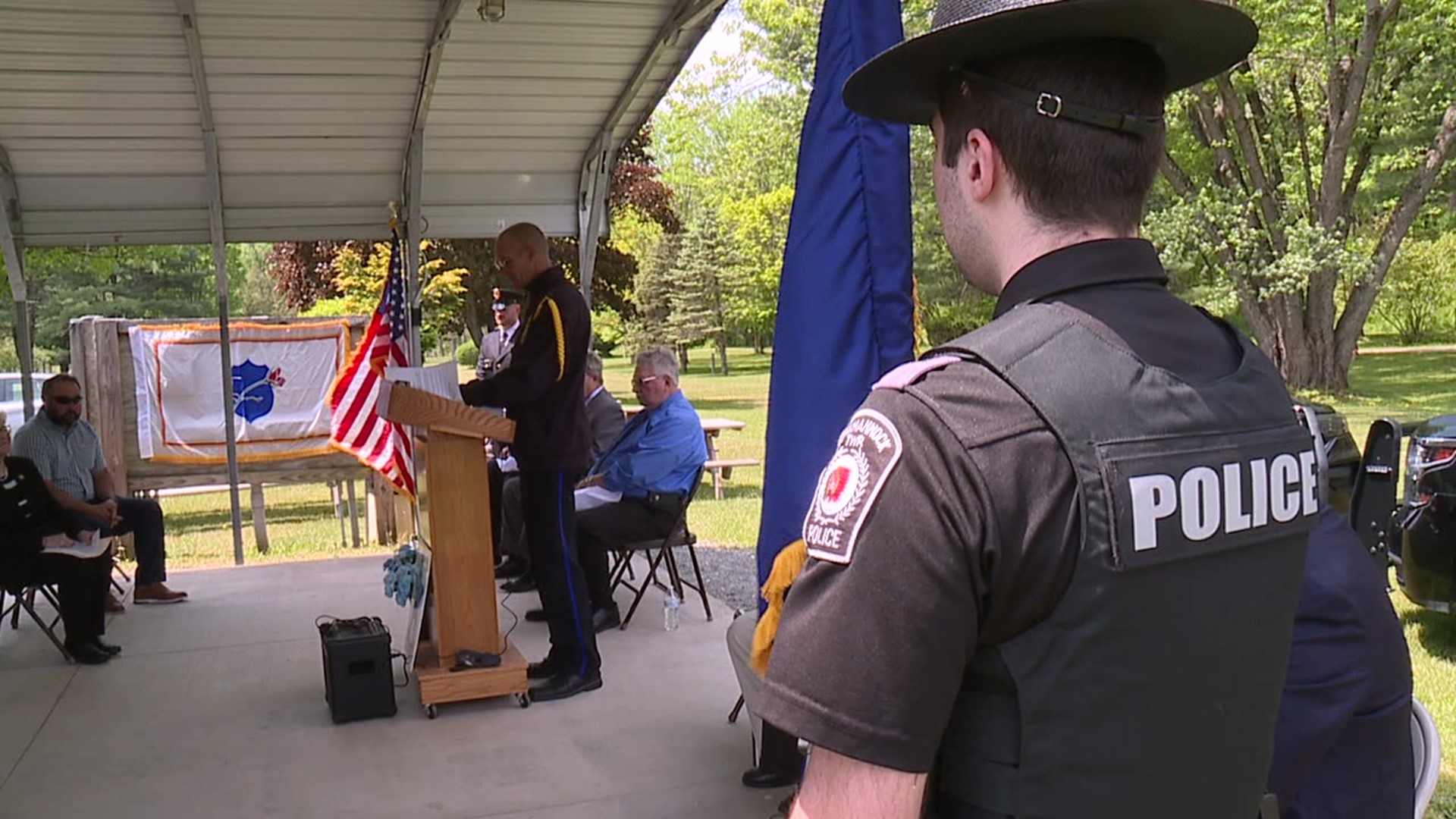 Members of the Fraternal Order of Police Northeastern Lodge Number 63 were honored at Lazy Brook Park.