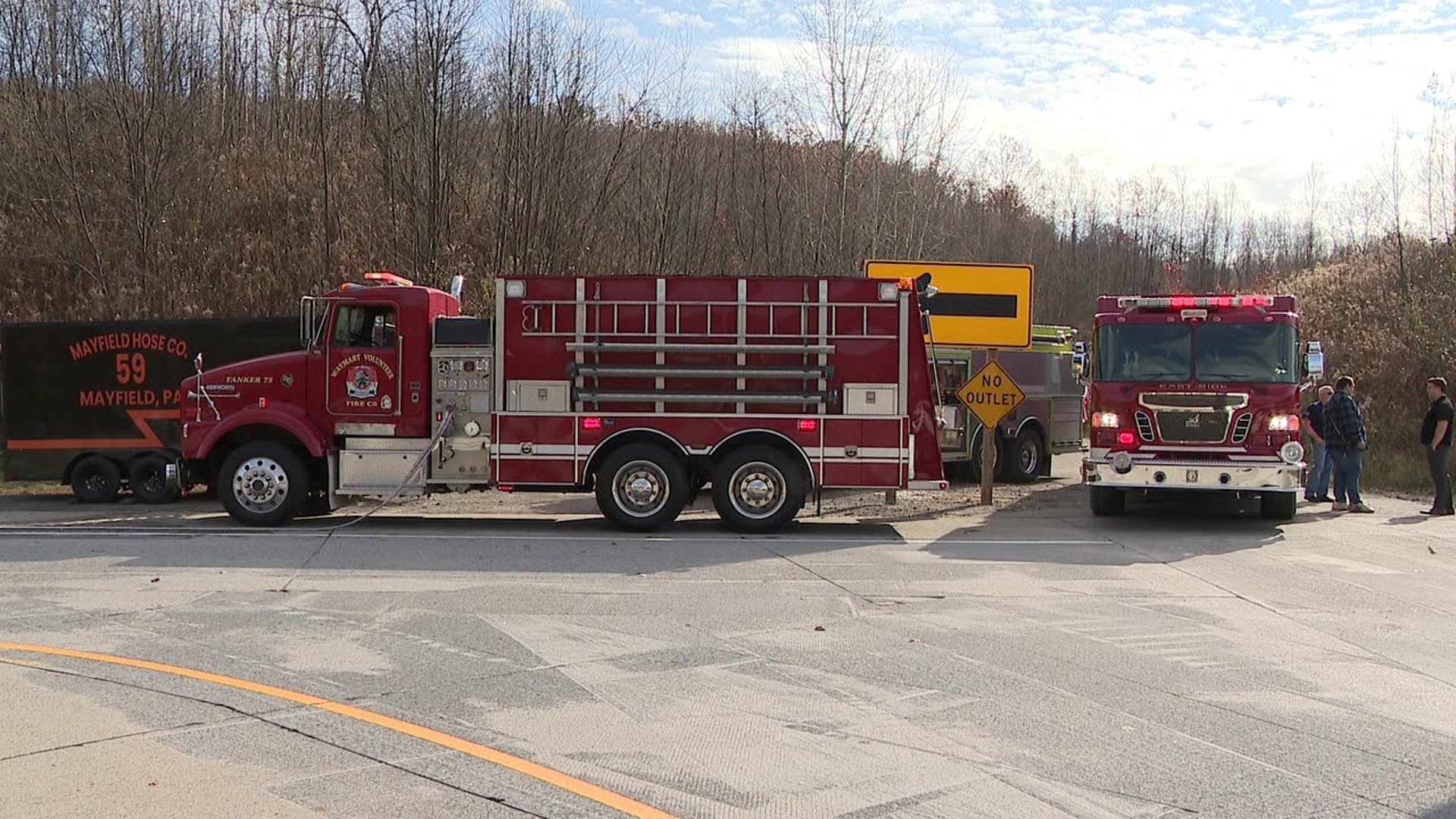 The forest fire in Lackawanna County started in the early Thursday morning morning