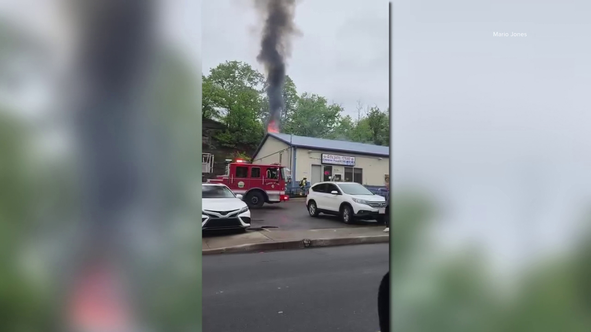 Flames broke out shortly before 4 p.m. Sunday along North River Street in Wilkes-Barre.