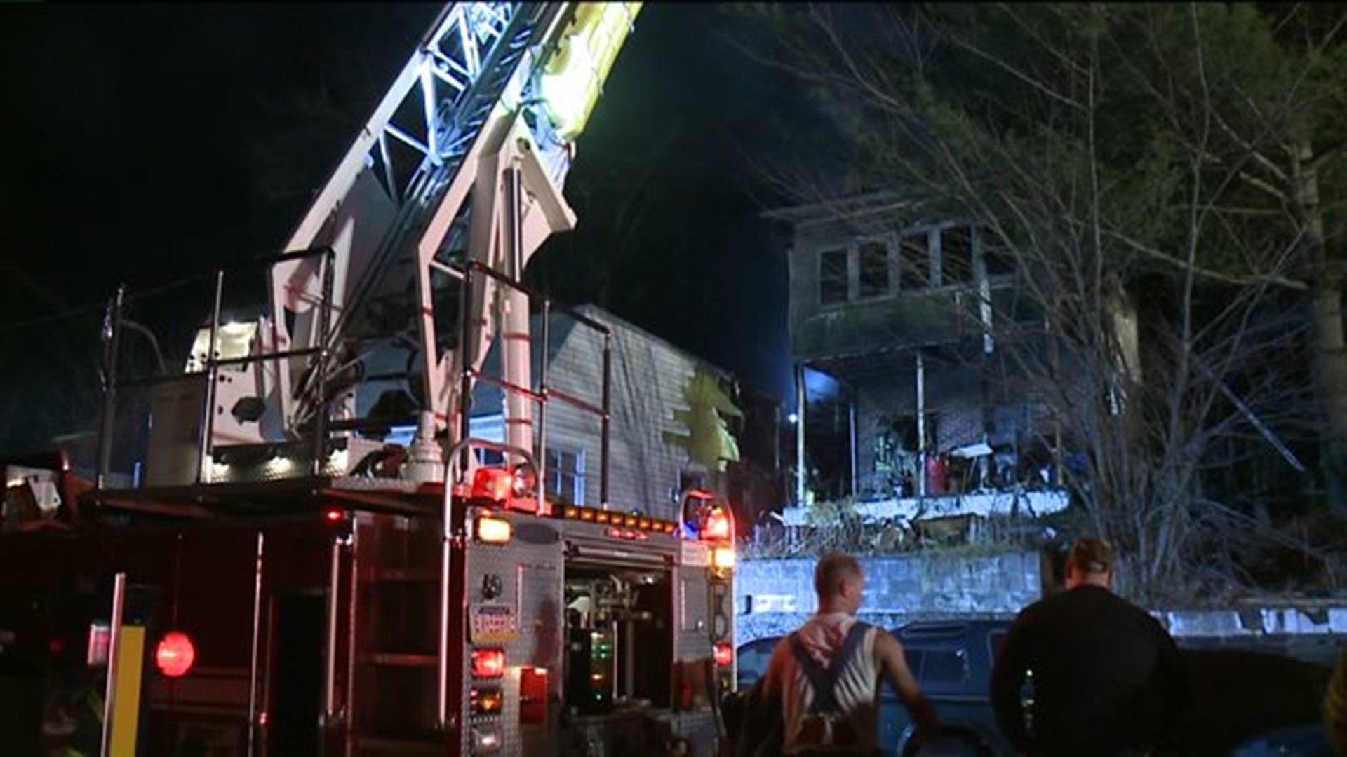 Crews Battling Fire in Luzerne County