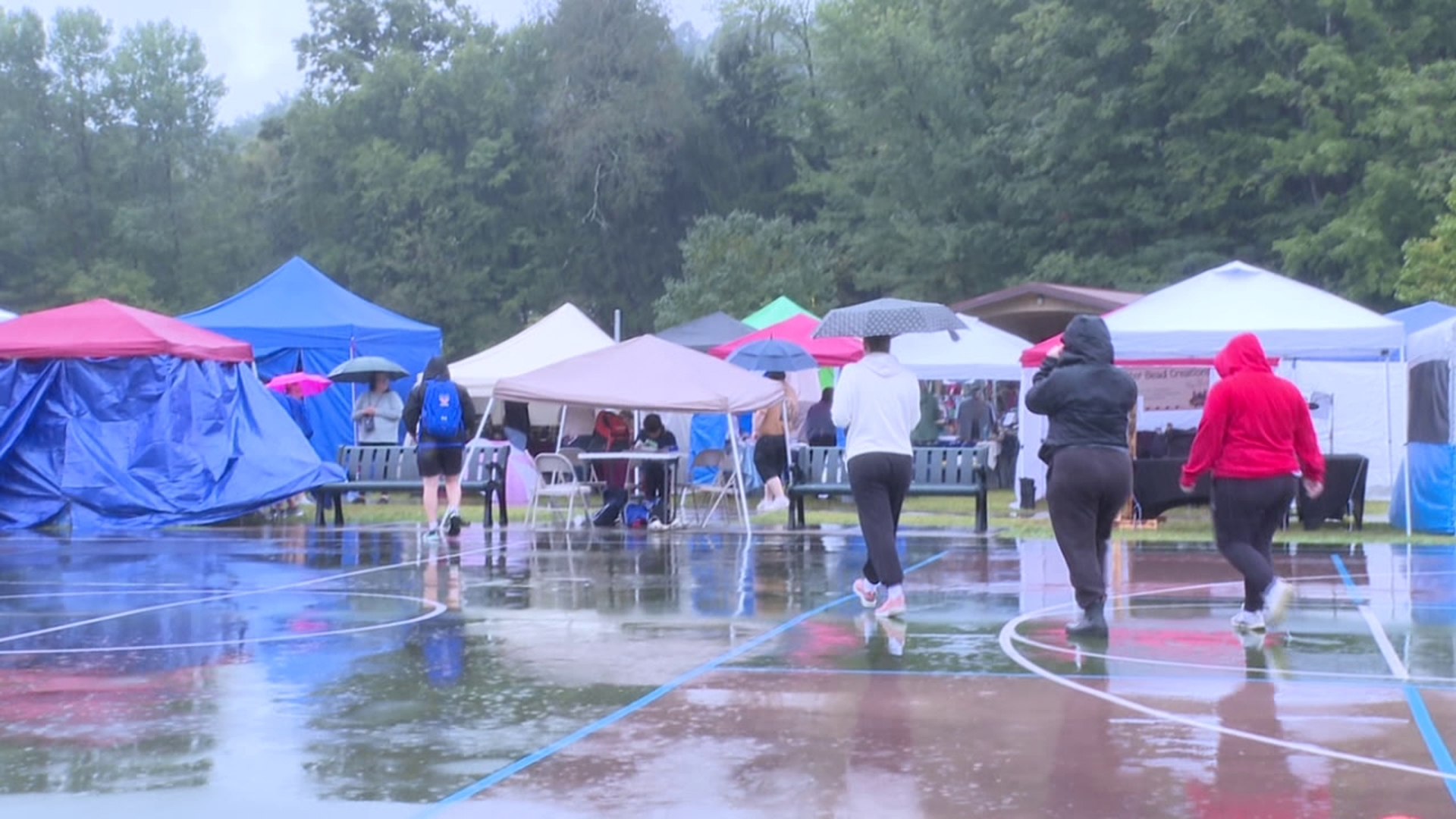 The rain didn't keep folks in part of Susquehanna County from a community celebration.