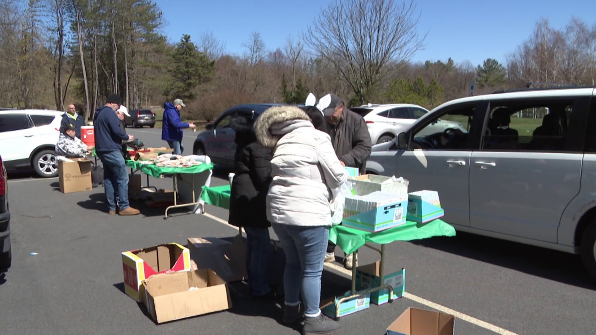 A free drive-thru Easter celebration was held at McDade Park Sunday afternoon.