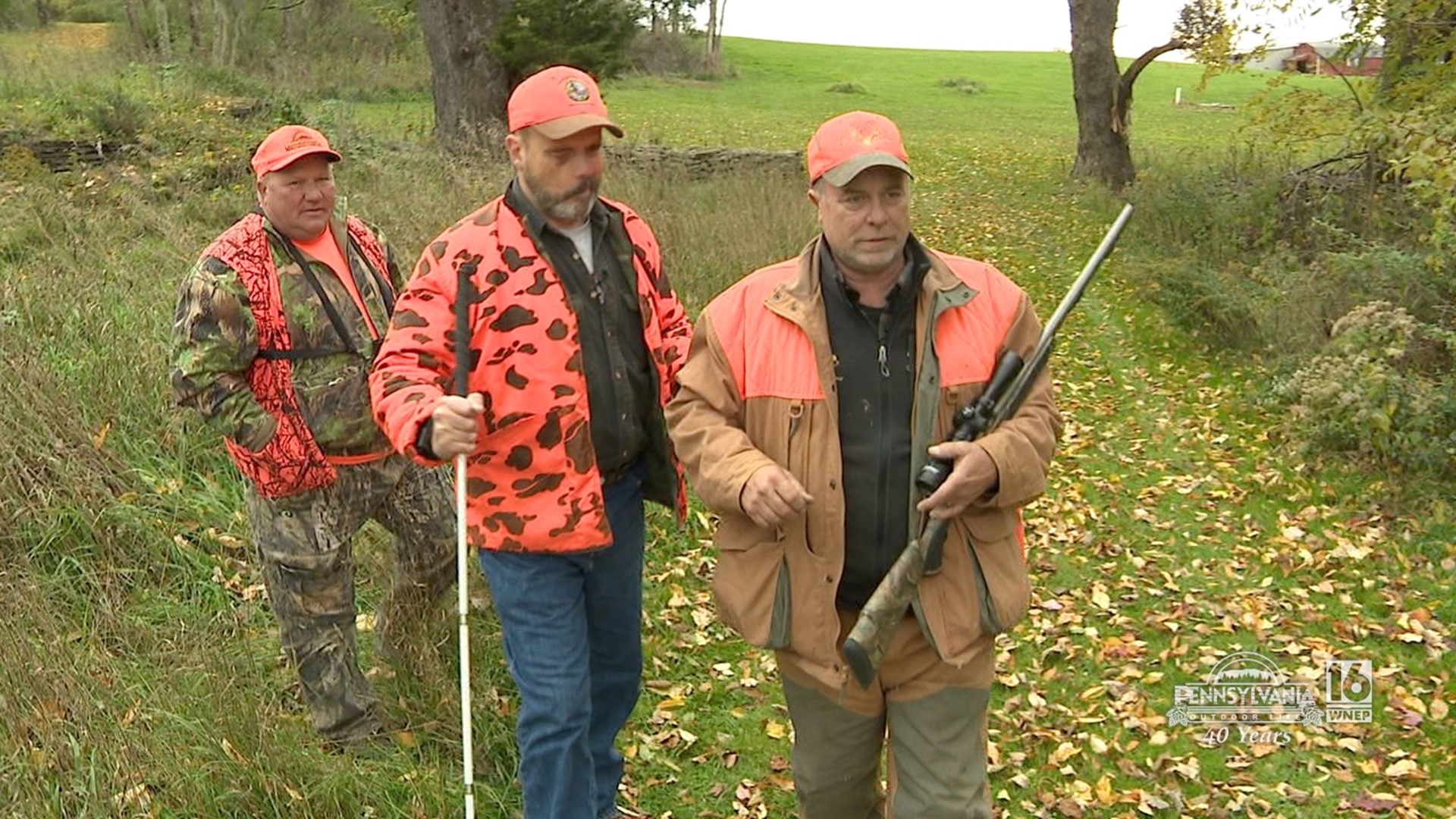 A man who refuses to give up his love of hunting despite being blind.