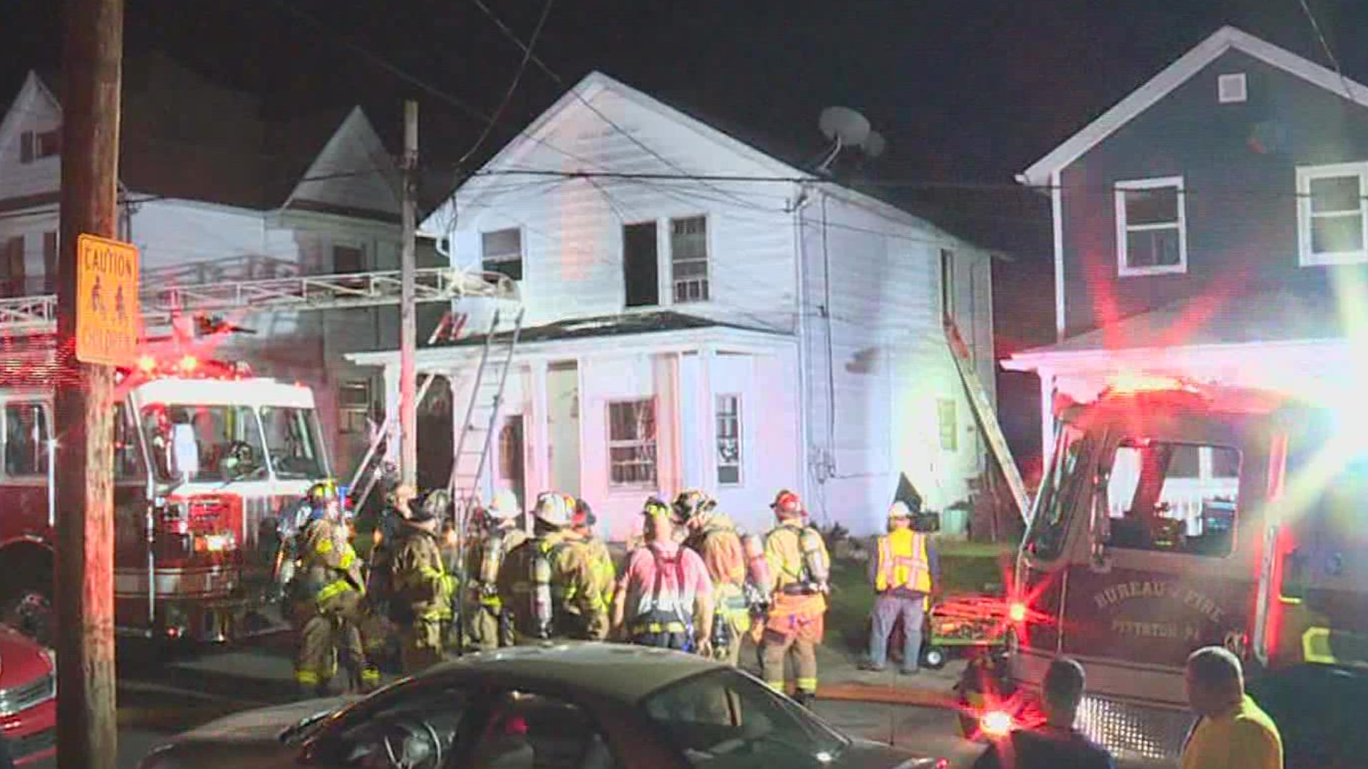 One person was sent to the hospital after a fire Thursday night in Luzerne County.