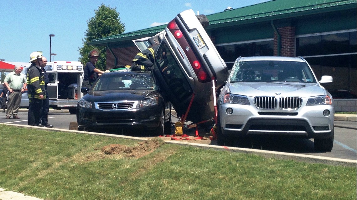 Car Flipped After Scranton Wreck