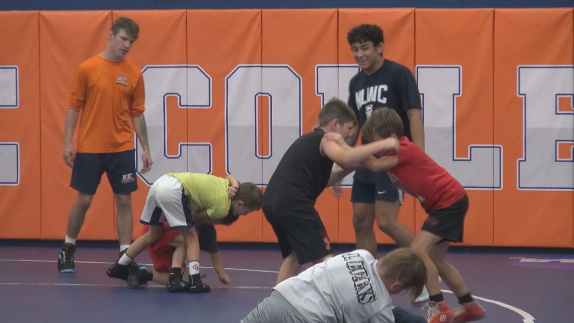 Keystone College hosts a youth wrestling clinic in conjunction with two Penn State wrestlers