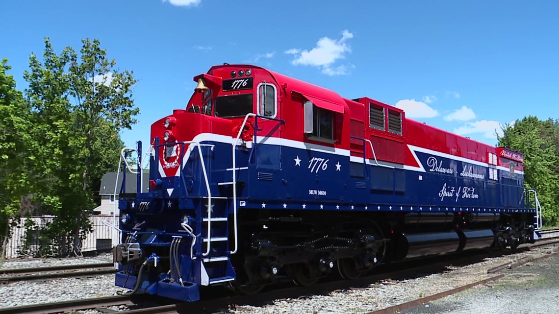 Delaware-Lackawanna Railroad unveils restored engine ahead of America's 250th anniversary