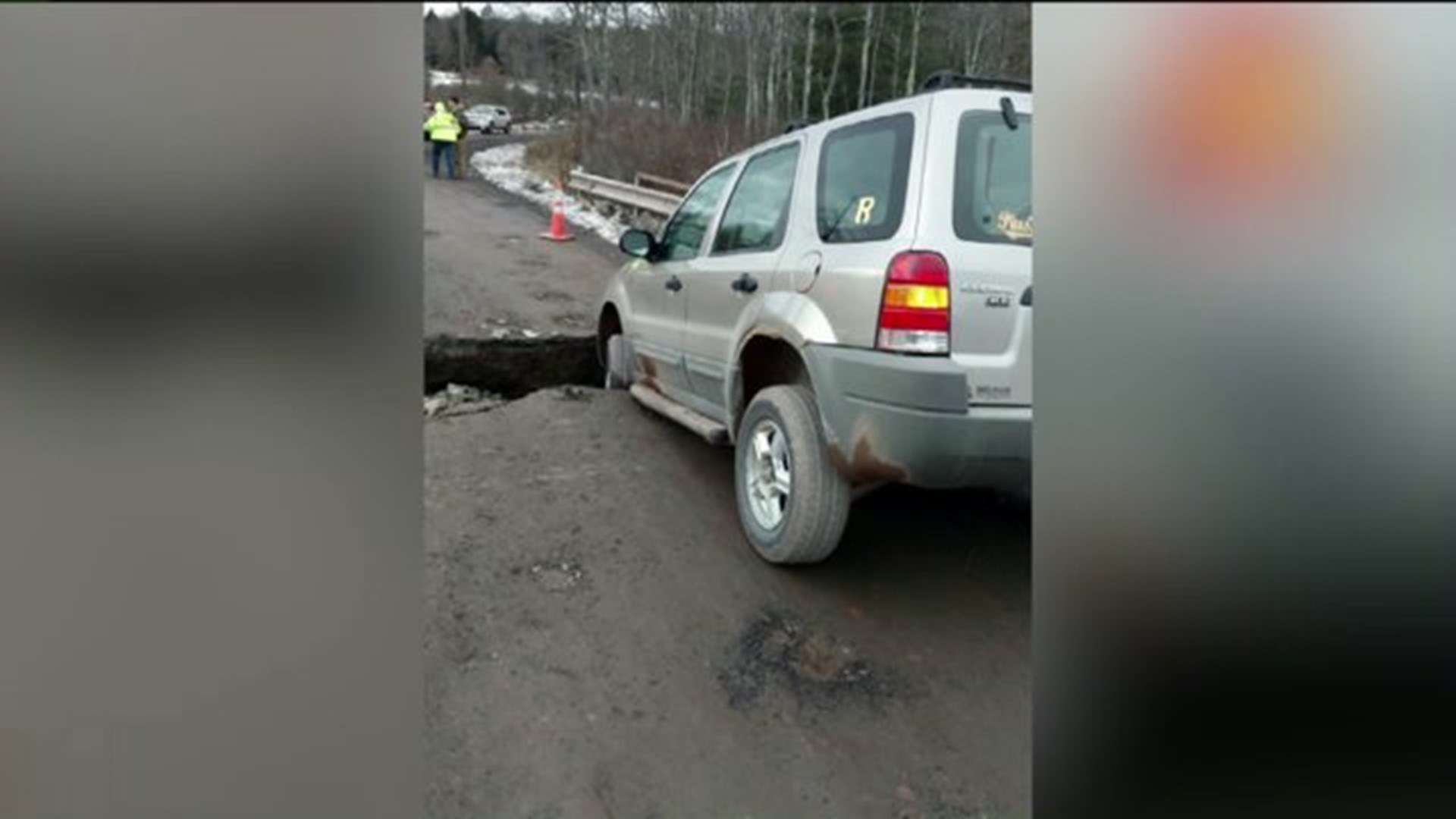 Crumbling Road Forces Closure in Wayne County