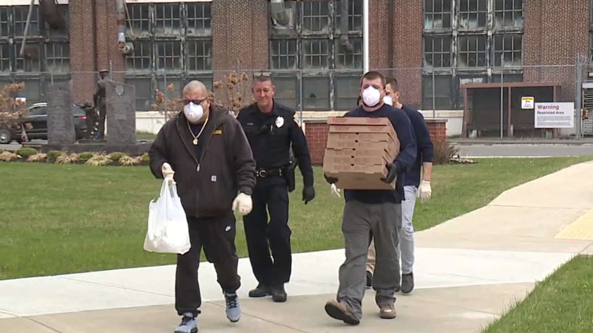 Two Lackawanna County businesses delivered lunch to hospitals, police departments.
