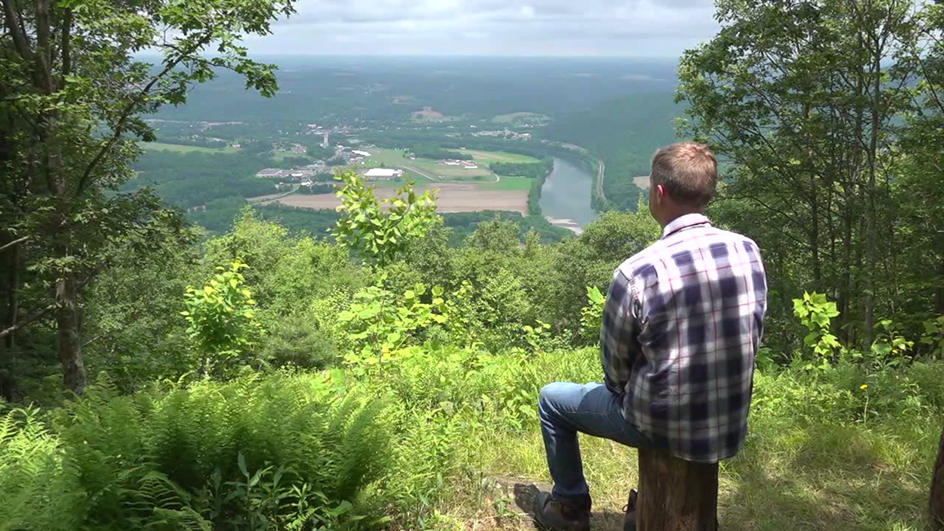 Jon Meyer says it's a bit of a challenge but the views from the top of Miller Mountain are worth the climb.