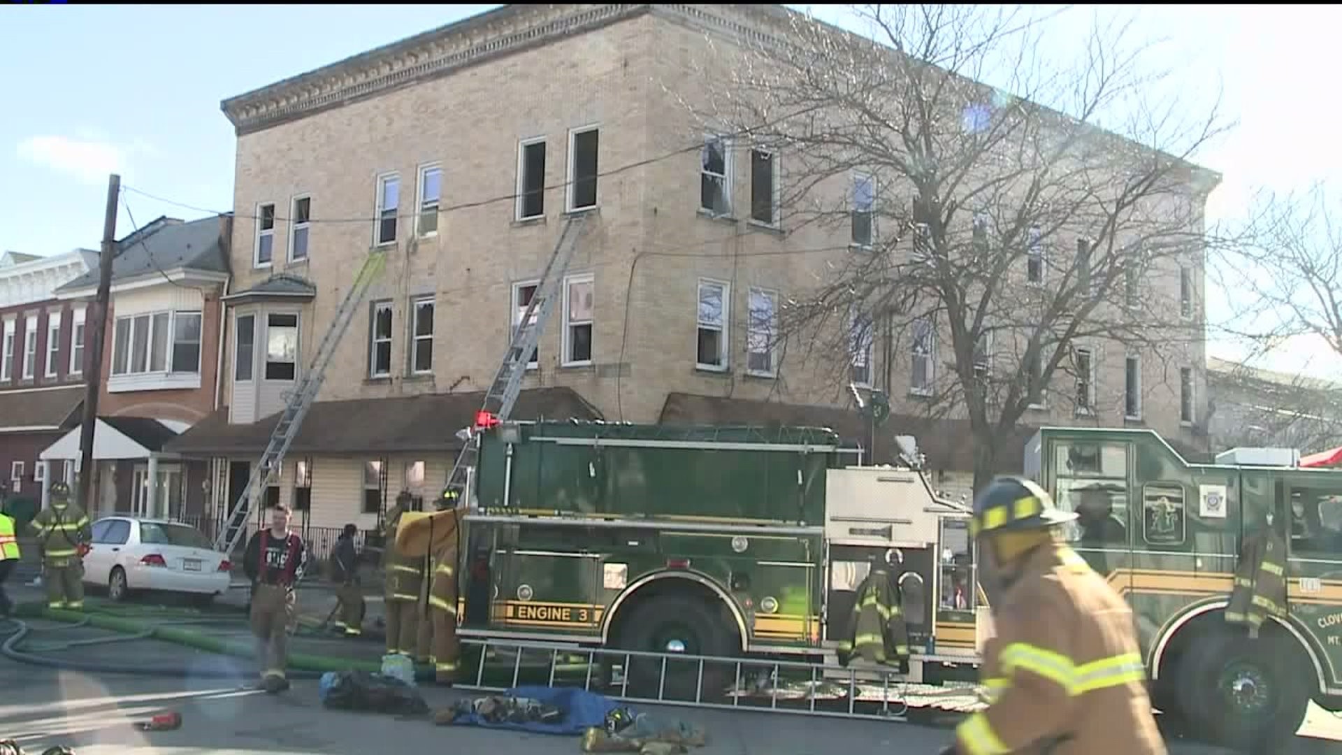 Flames Force More Than 20 People from Apartment Building in Mount Carmel