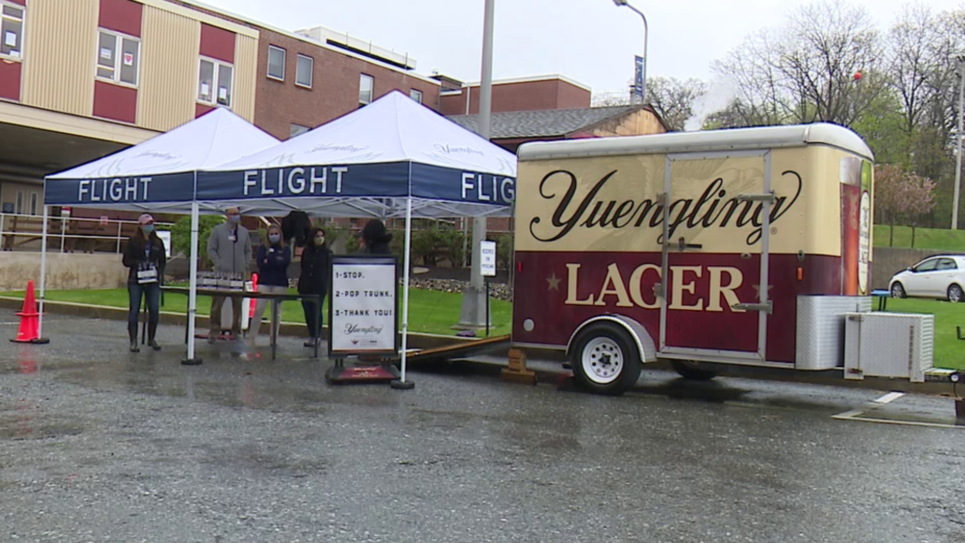 Local brewery handed out a few cold ones to front line workers.