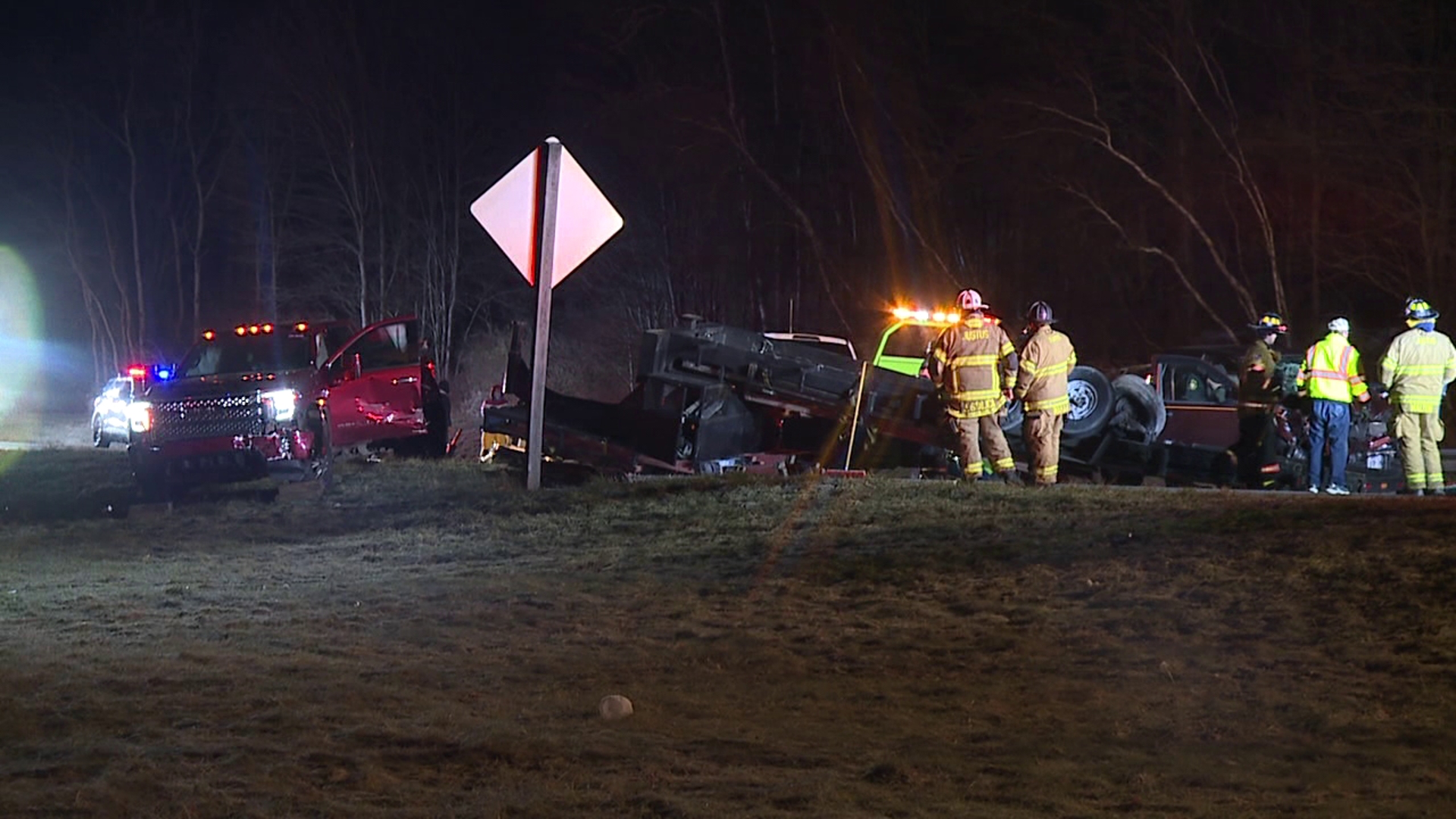 Crews were called to the East Benton exit of I-81 South at 12:45 a.m. on Wednesday for multiple vehicles involved in a crash.