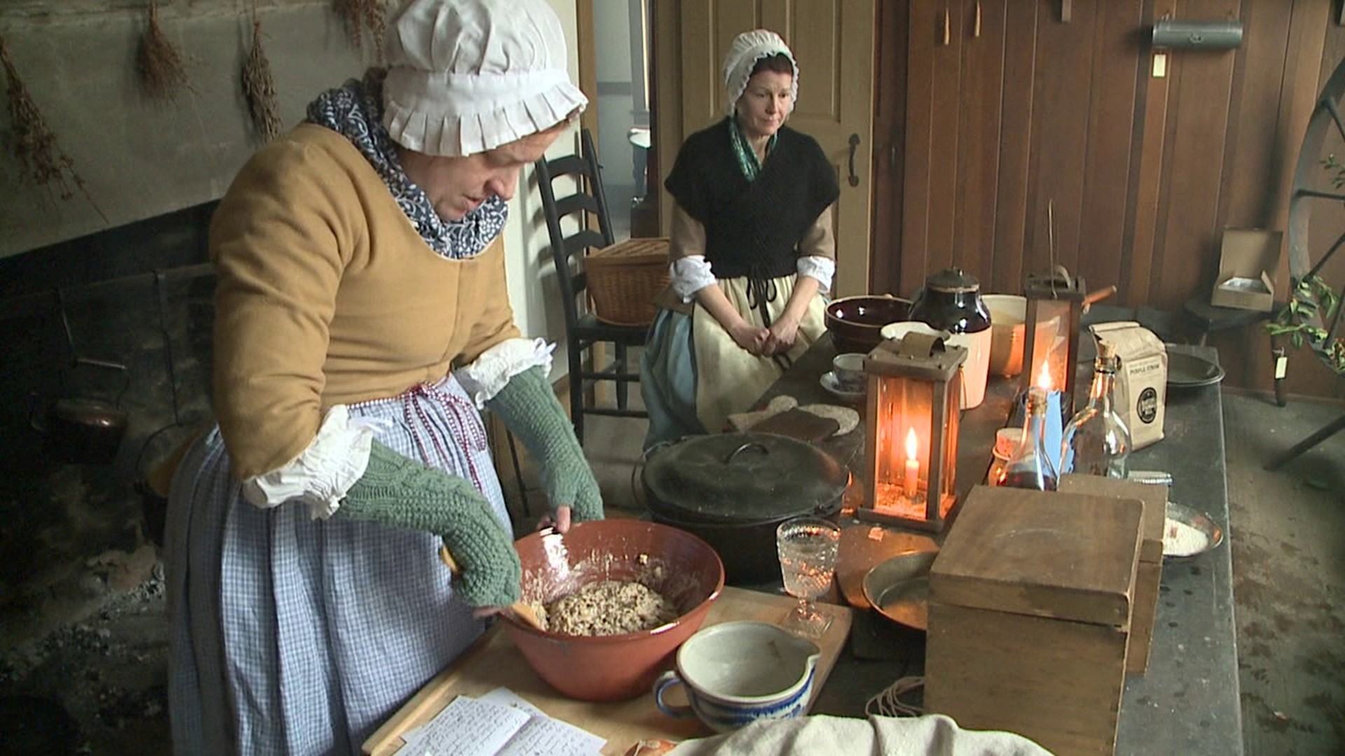 Folks got the chance to see how the holidays were celebrated back in the 18th century on Sunday.
