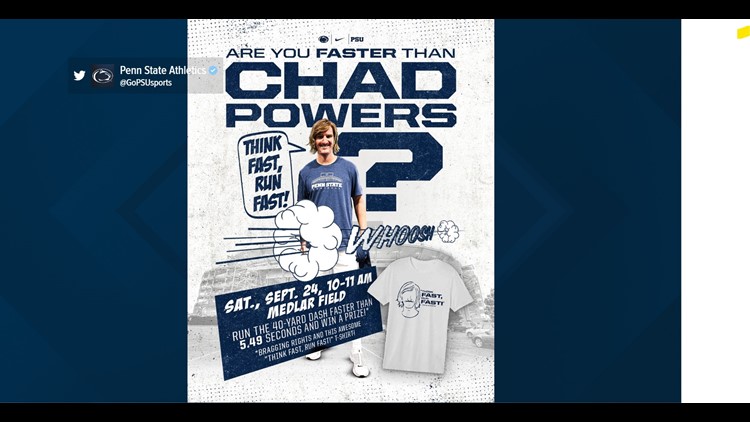Penn State gives fans a chance to prove they're faster than Eli Manning's alter ego Chad Powers