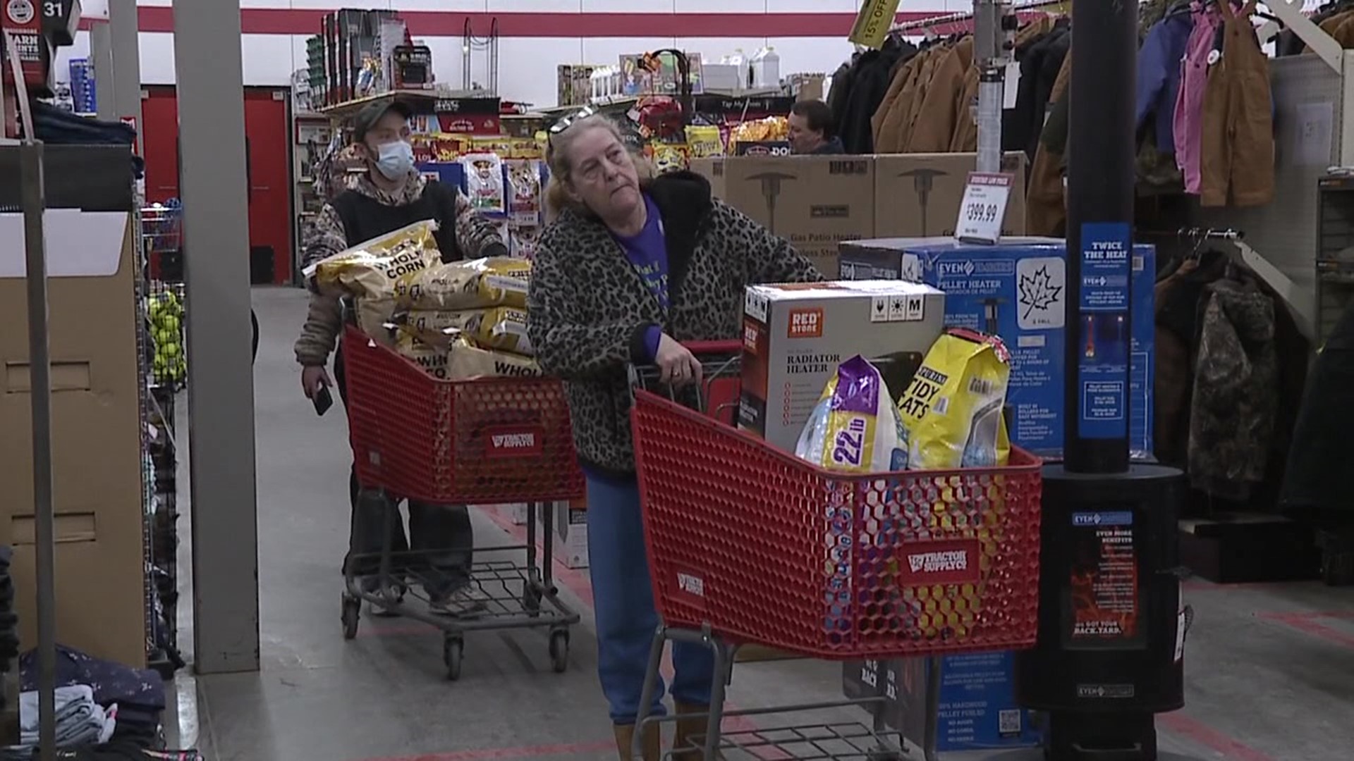 Old man winter is poised to pack another punch in the northern tier and folks are getting ready as customers are crowding stores as supplies run low.