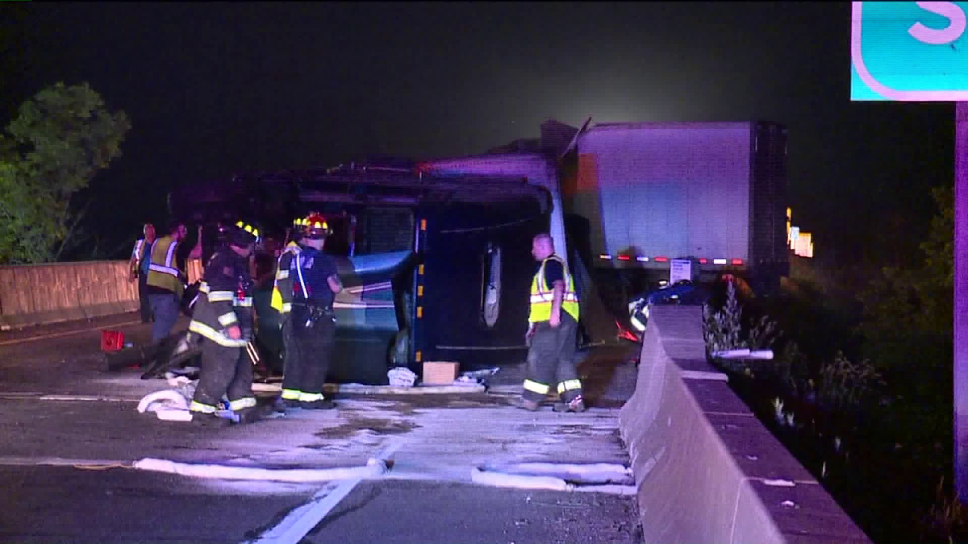 Big Rig Hauling Corn Flour Crashes, Closes Part of Highway in Monroe County