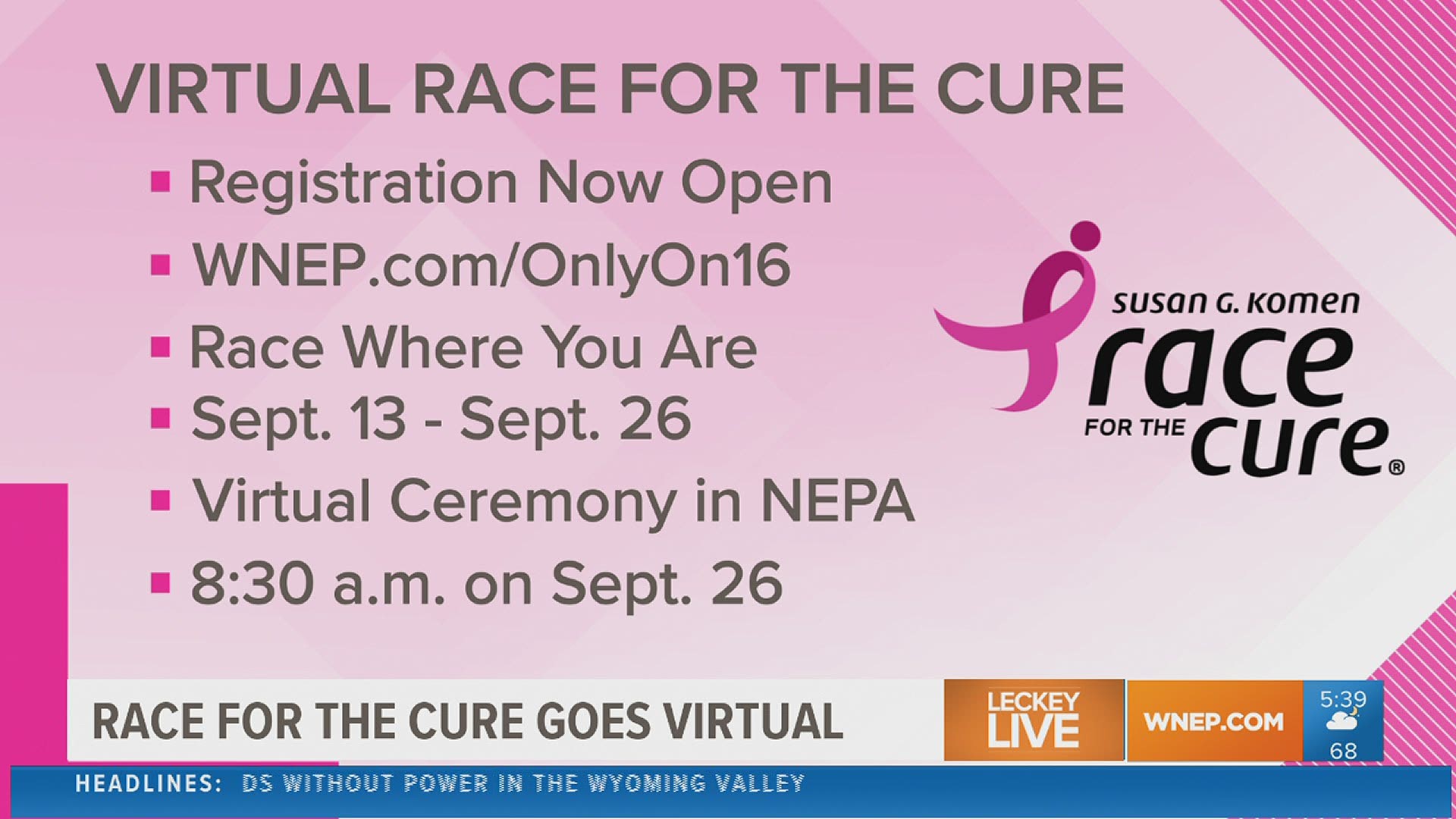 Although Scranton’s in-person “Race For the Cure” may be canceled this year, the mission to end breast cancer is not.