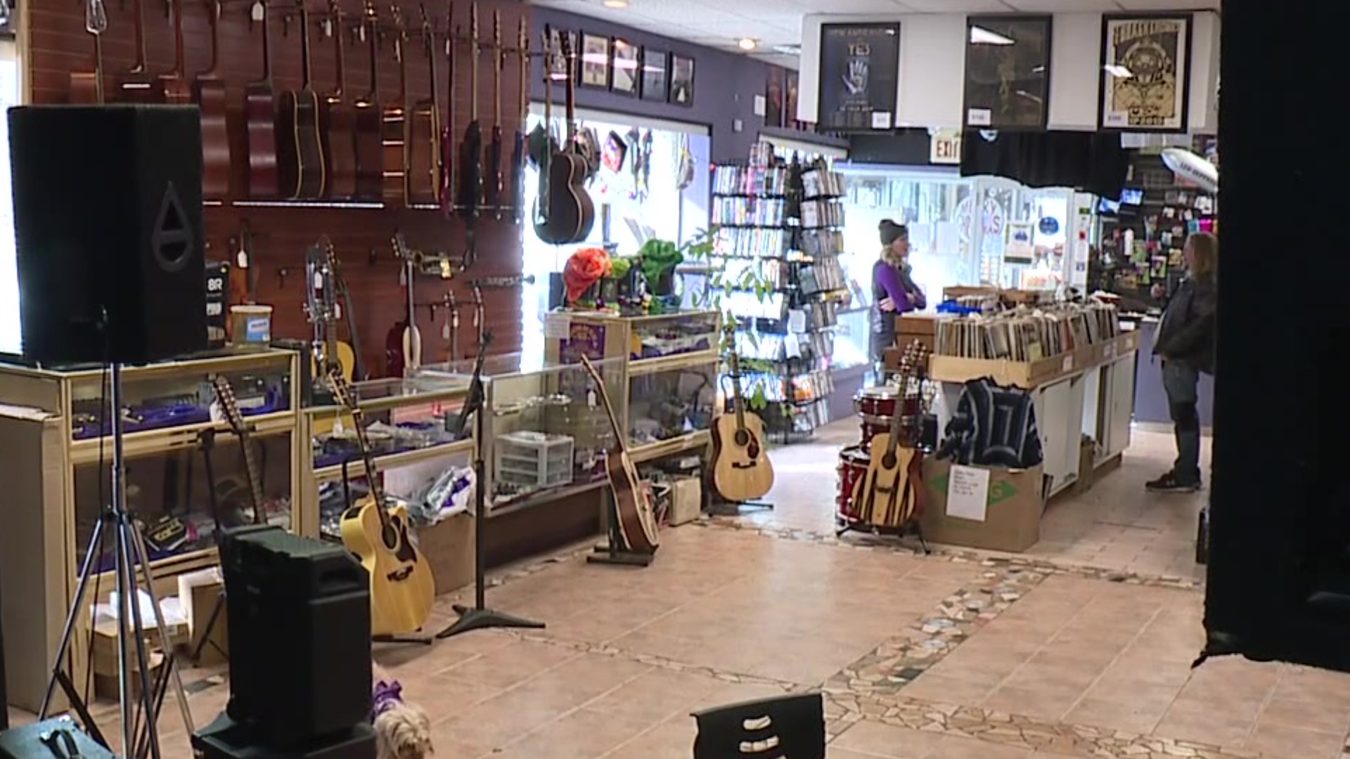 The business in Luzerne County is collecting food and clothing from now until a benefit concert planned at the store.