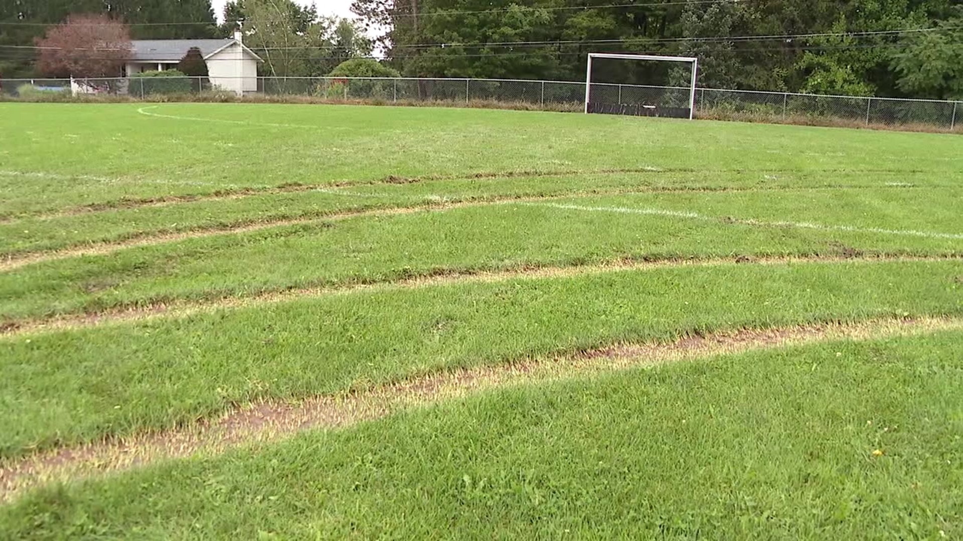 An investigation is underway in Wyoming County after vandals damaged some playing fields at Lackawanna Trail.