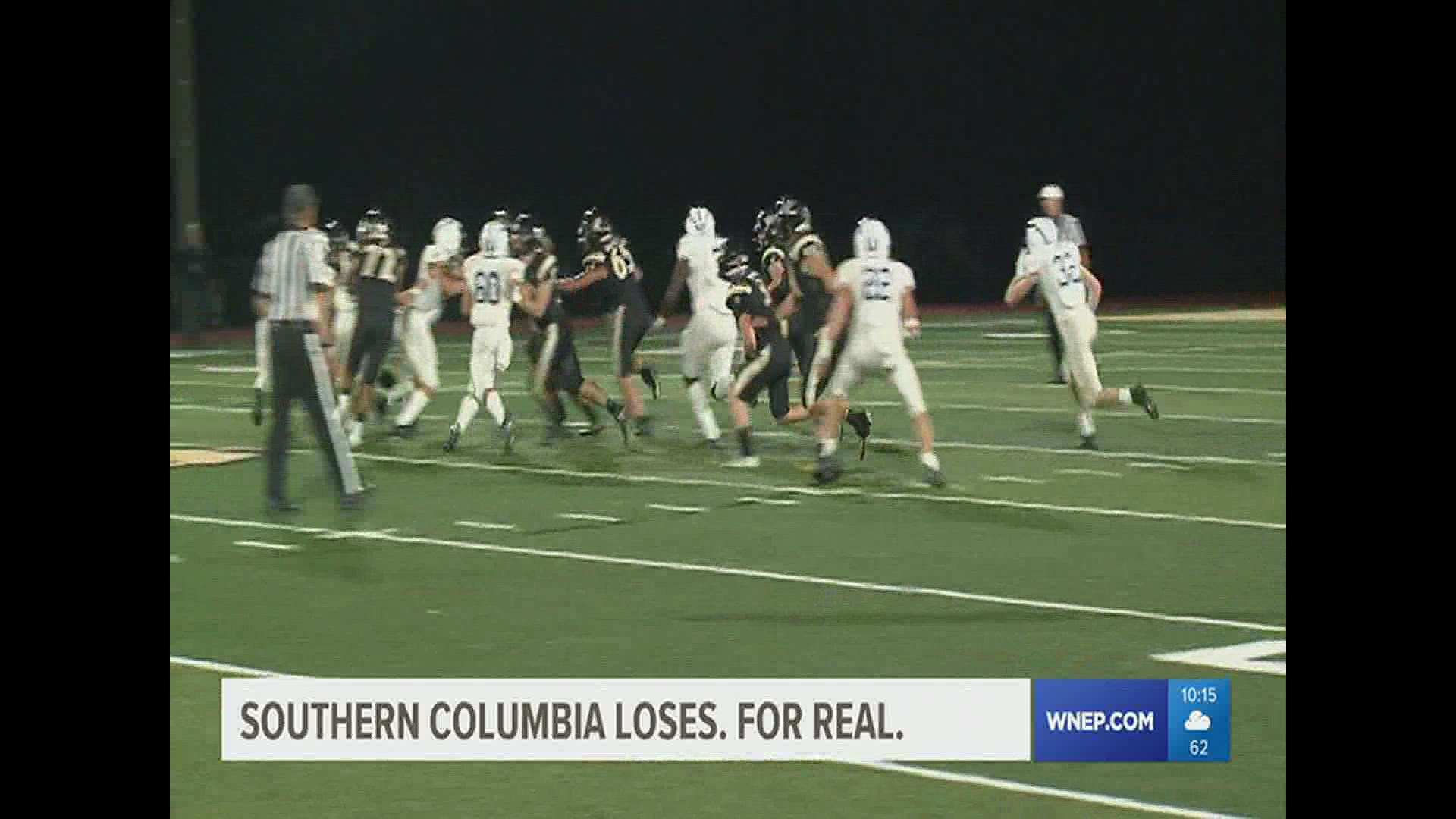 Before Friday Southern Columbia hadn't lost a football game of any kind in more than four years.