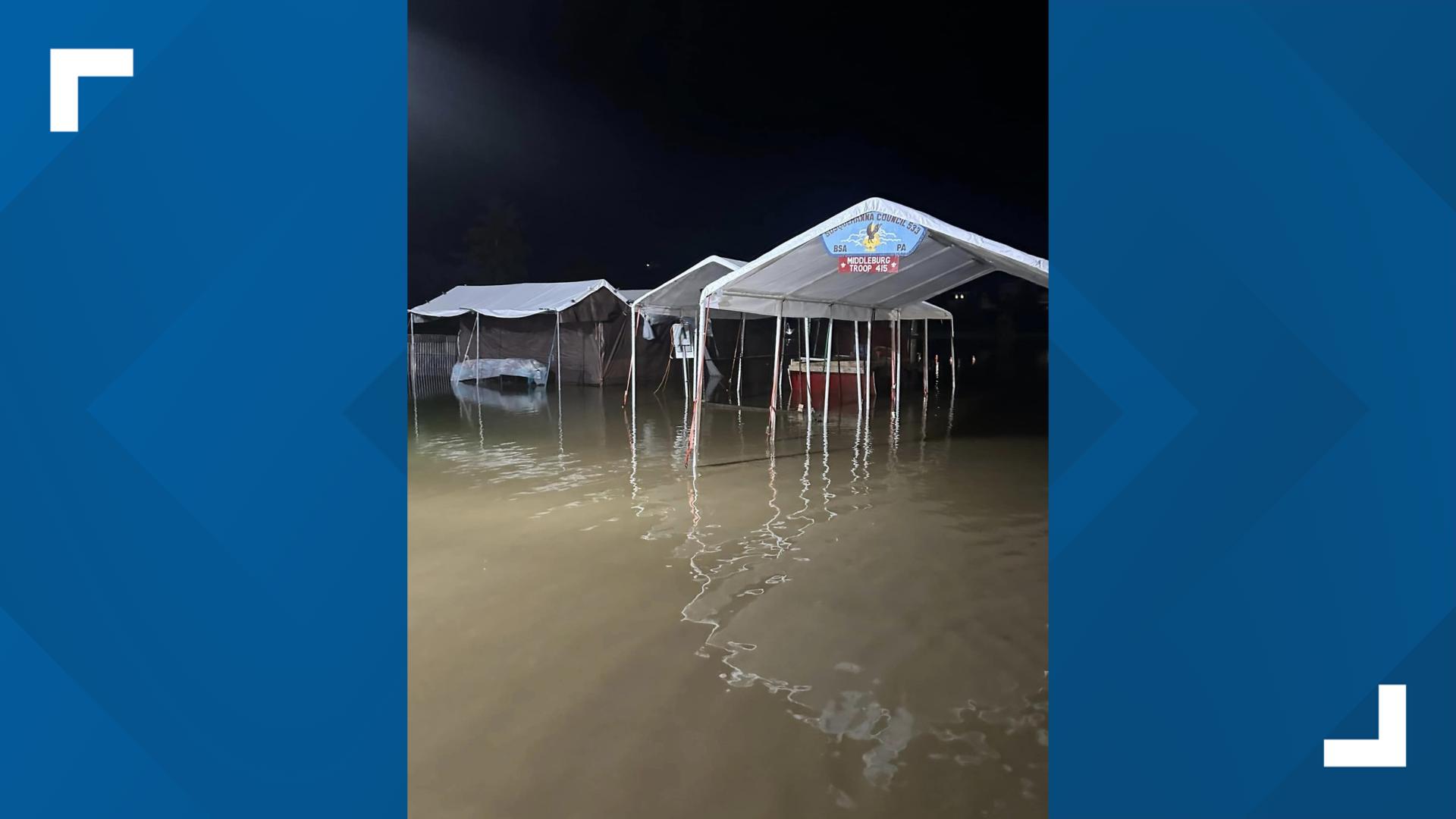 Flooding from Hurricane Debby led to the cancellation of multiple events at a firemen's carnival in Middleburg.