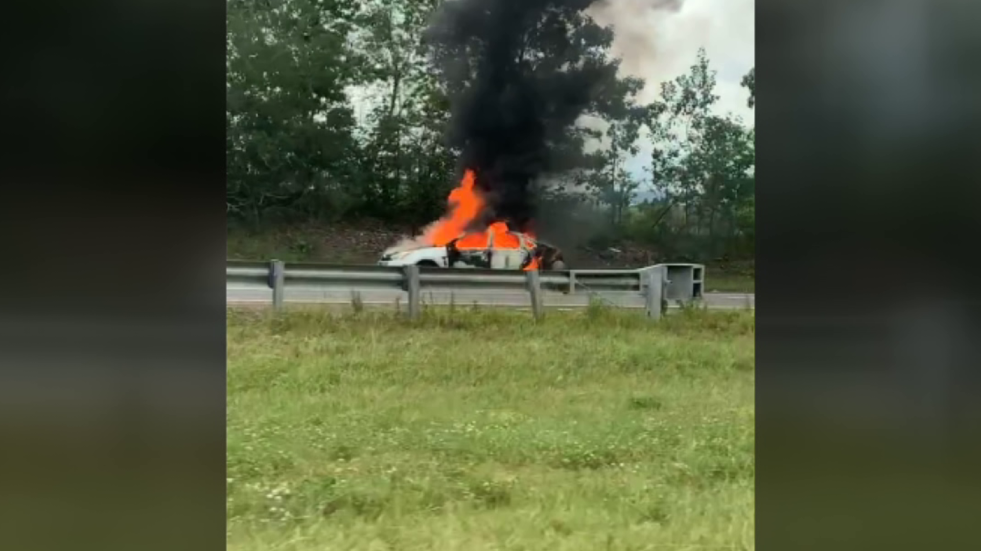 So far, there is no word on what caused the car fire.