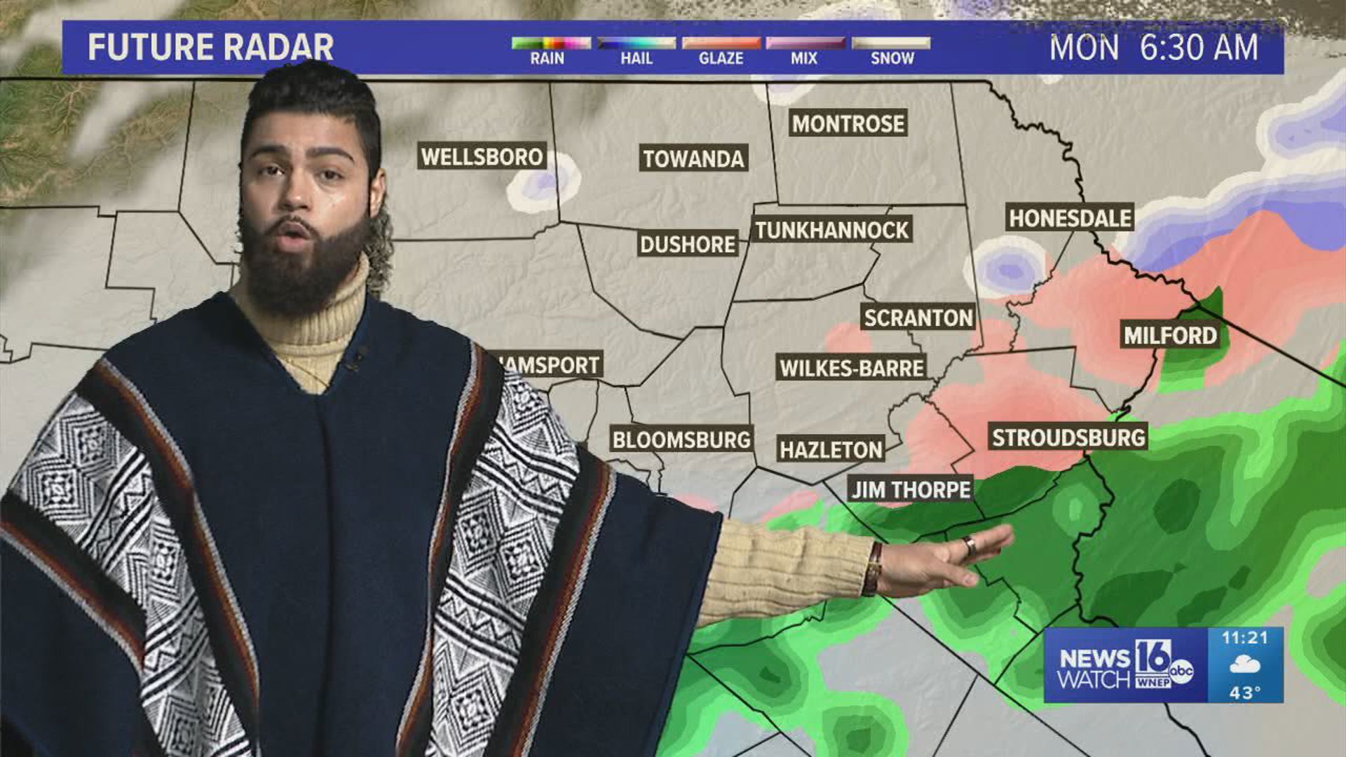 11PM Update: Some snow and ice to wake up to on Monday morning | wnep.com