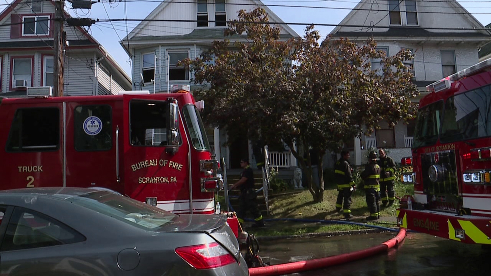 Flames broke out around 1:30 p.m. Tuesday along Stephen Avenue.