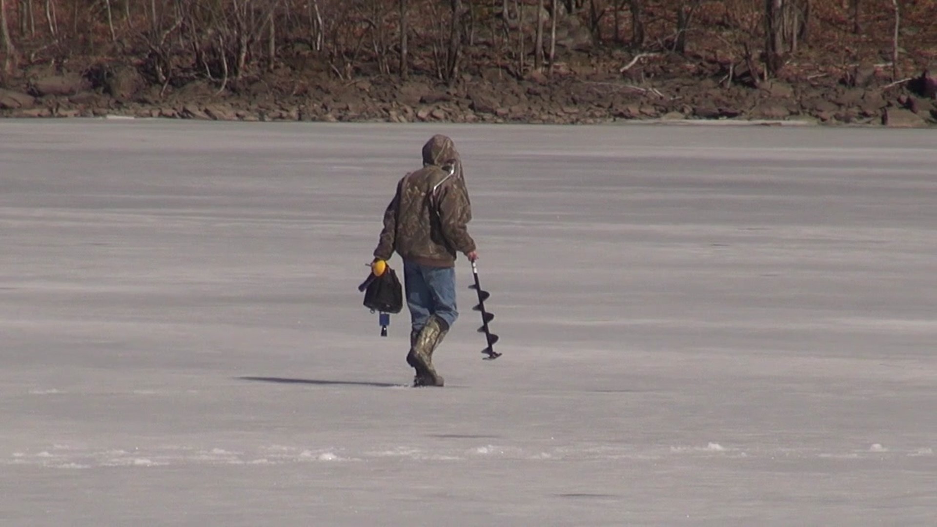 It's important to take precautions this late in the season if you're out on the ice of a frozen lake or pond because accidents can occur.