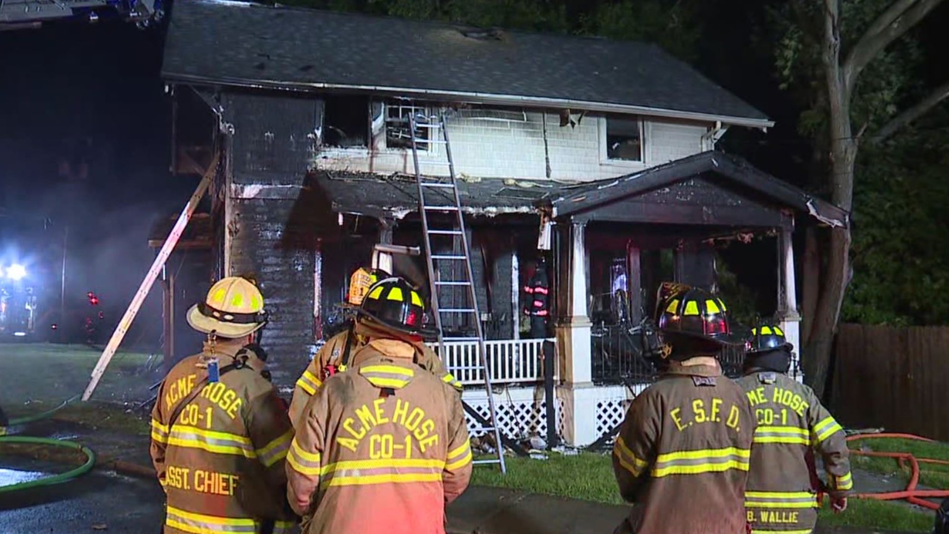 A fire gutted a home in Stroudsburg early Tuesday morning.