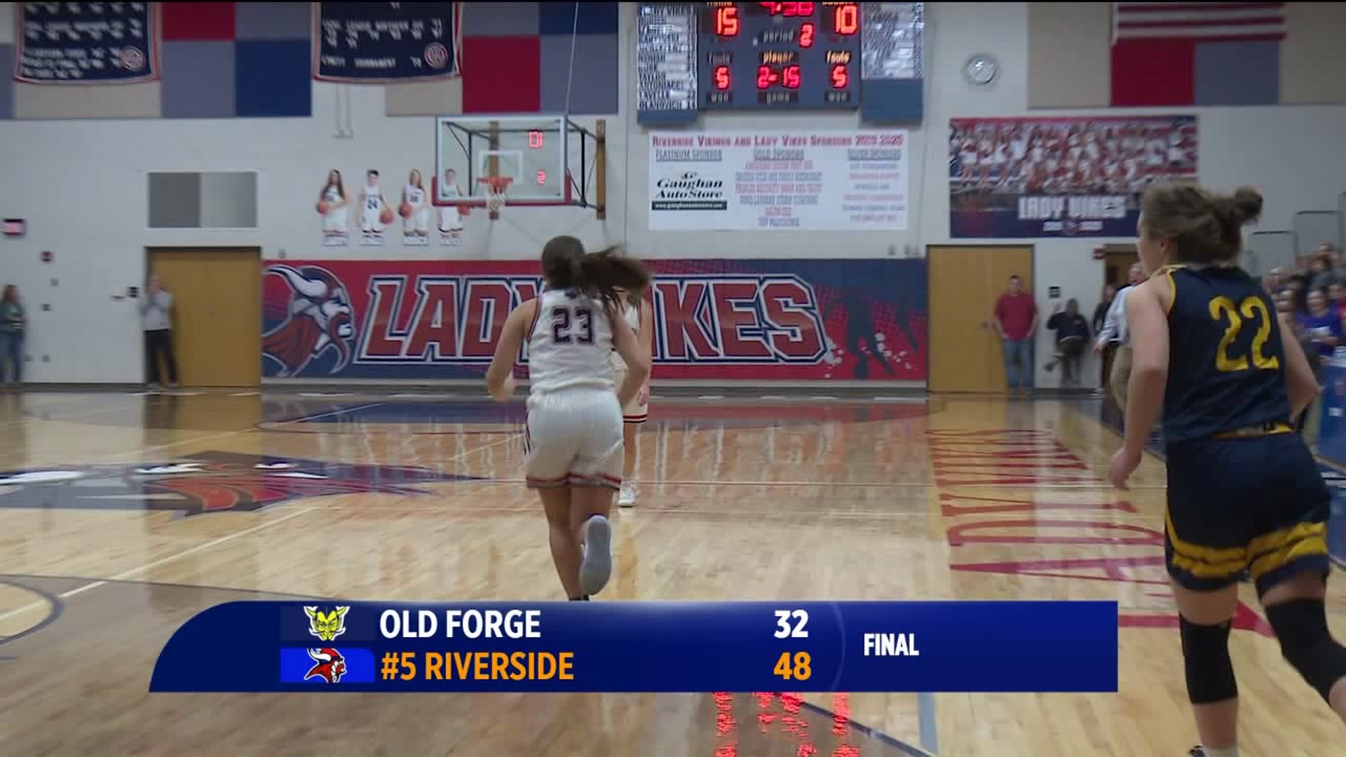 No. 5 Riverside Girls Hold Off Rival Old Forge 48-32