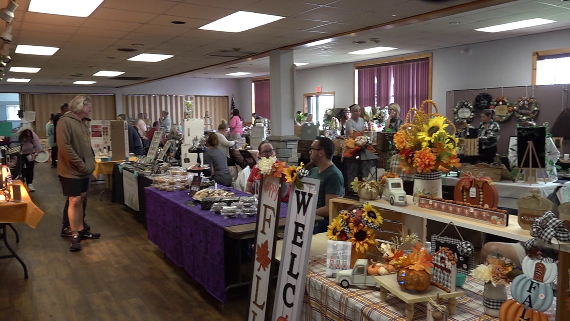 Folks in one part of Luzerne County were taking advantage of the crisp fall weather and small businesses in the area.