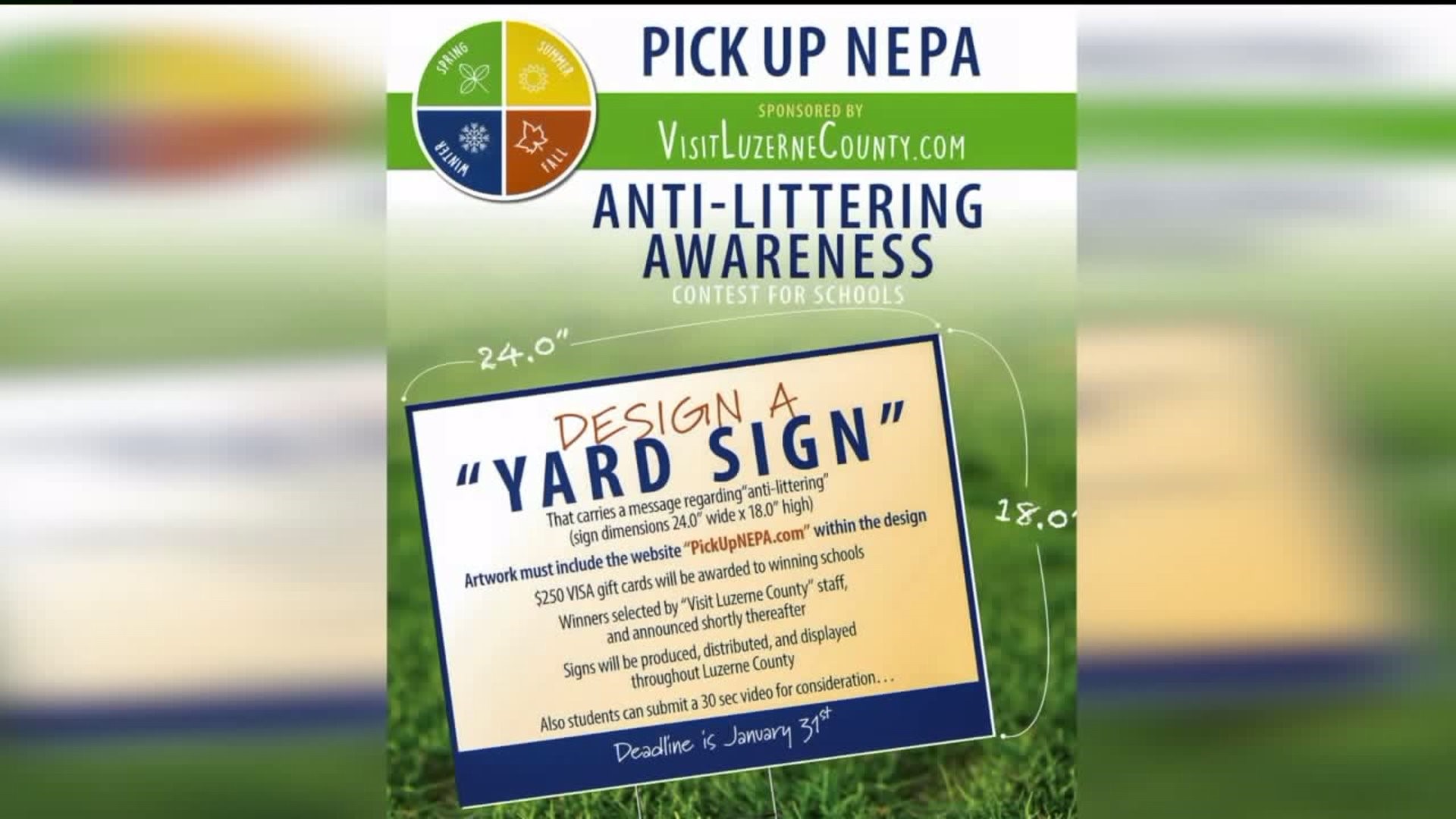 Students Compete in Anti-littering Sign Campaign