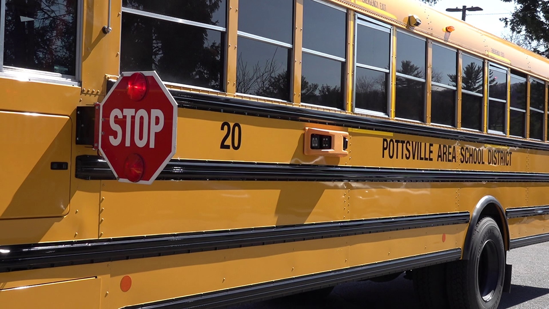 The Pottsville Area School District will fine vehicles that unlawfully pass school buses after April 1st.