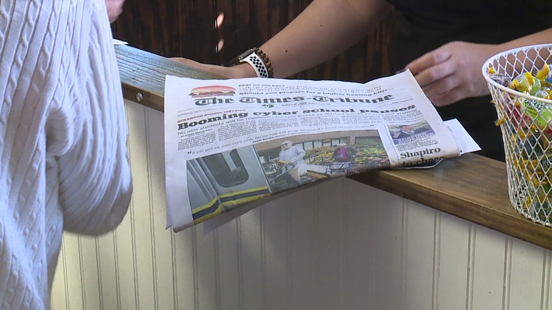 The Scranton Times-Tribune is temporarily relying on the post office to deliver its paper to some subscribers.