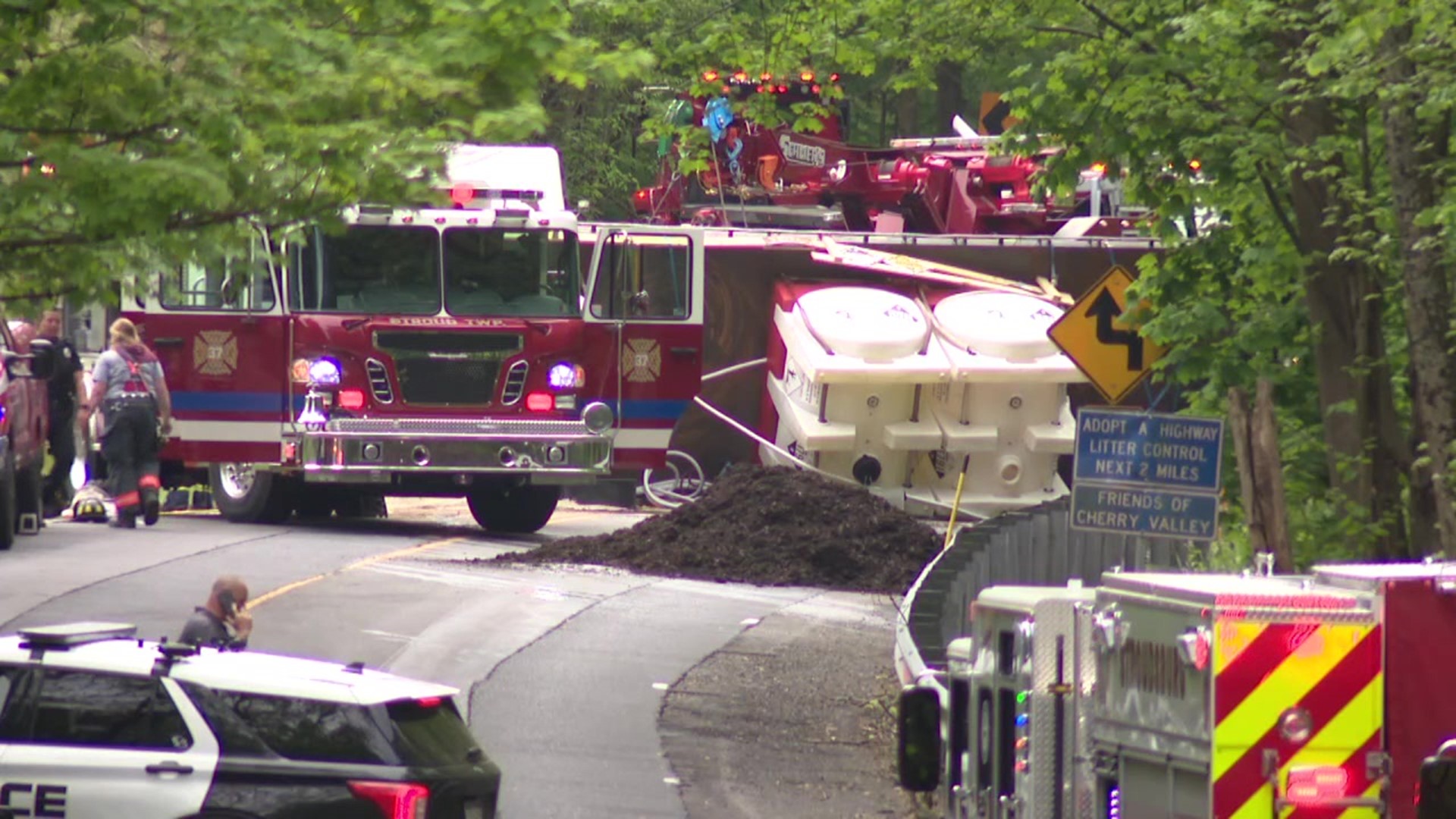 Several emergency personnel from Monroe and Northampton Counties were called to the scene just before 10 a.m.