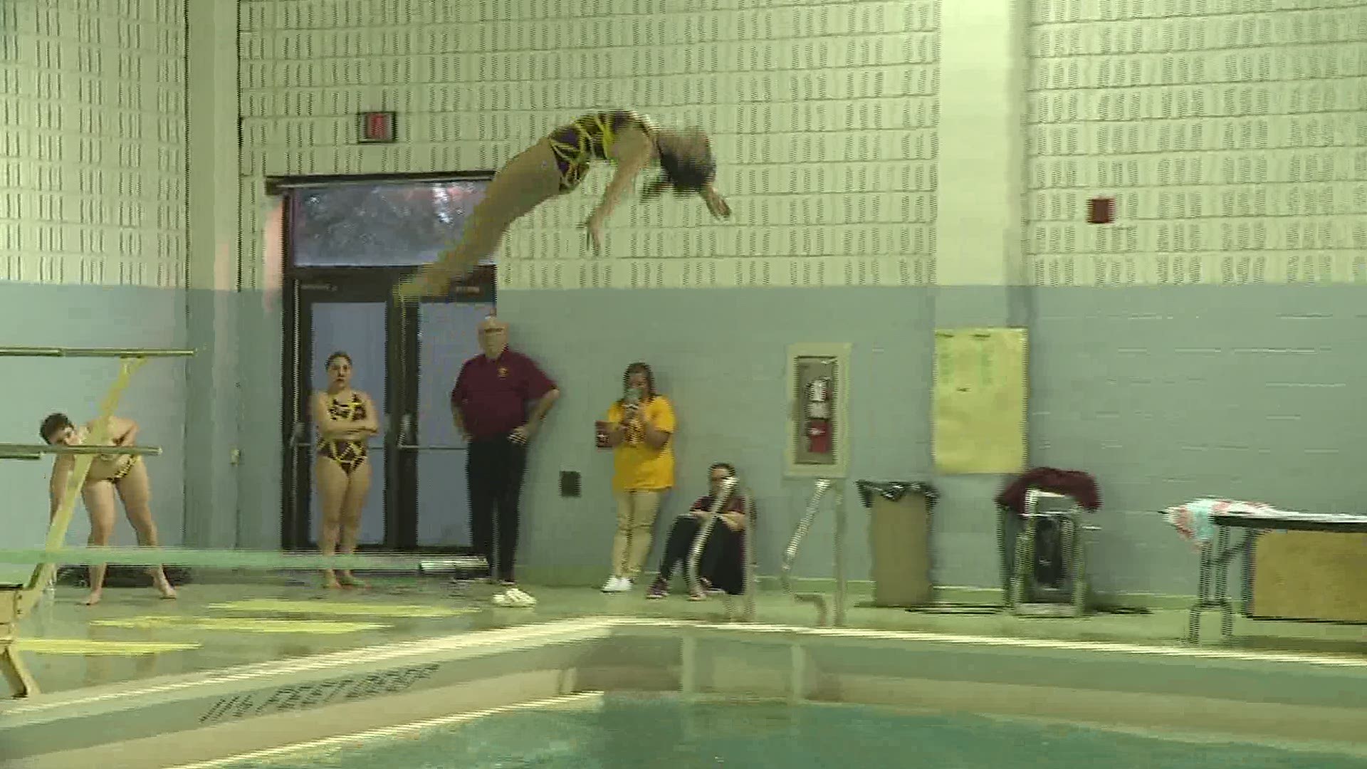 Sophia Ginocchetti looking to win a State Diving Championship, like her Dad.