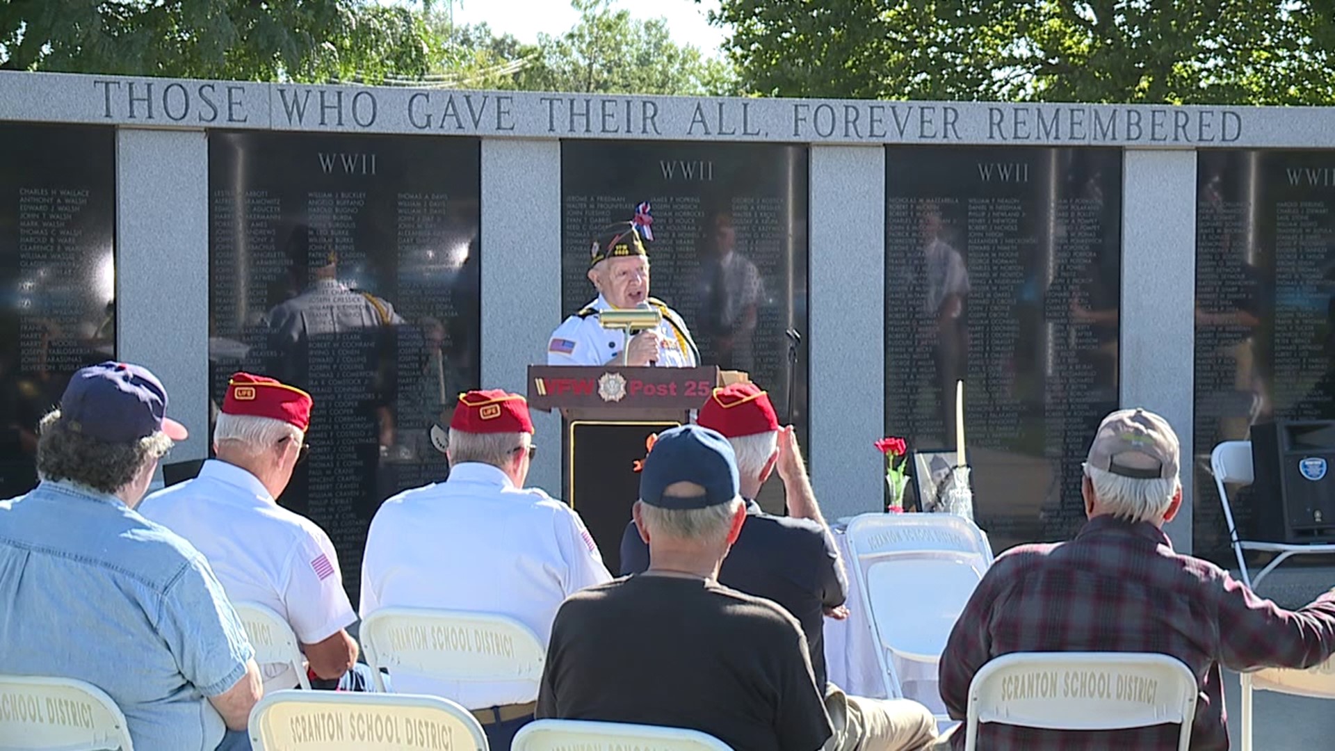 The ceremony honoring prisoners of war and those still missing in action was held at Scranton's Veterans Memorial Park.