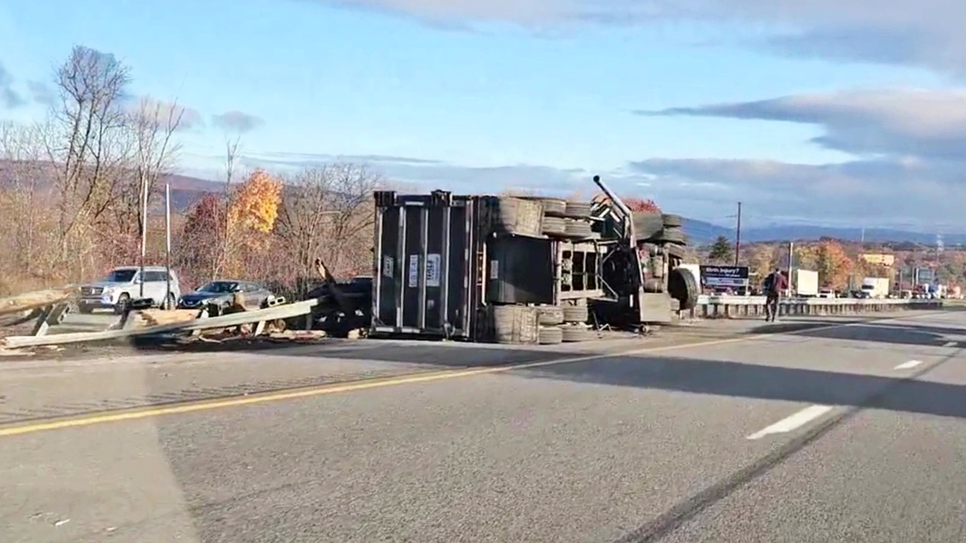 The crash in the northbound lanes affected traffic in both directions Tuesday morning.