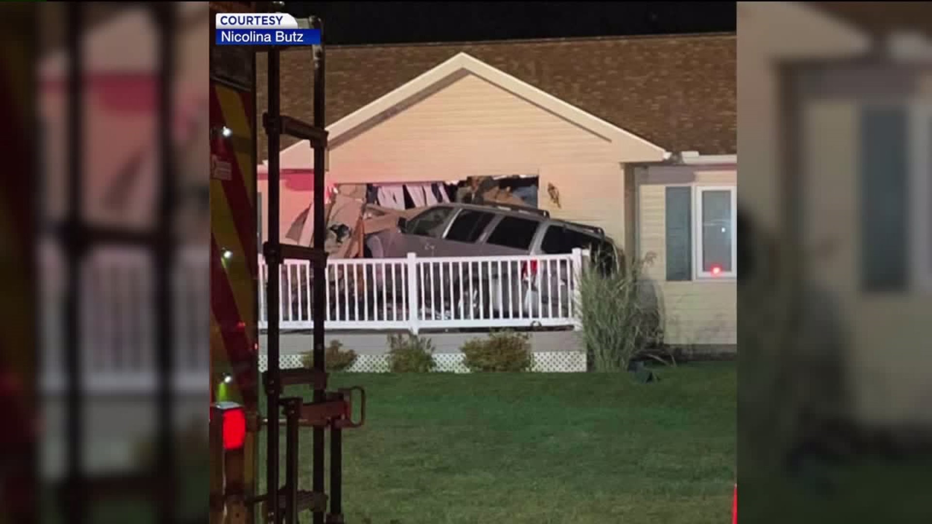 SUV Plows into Home in Monroe County