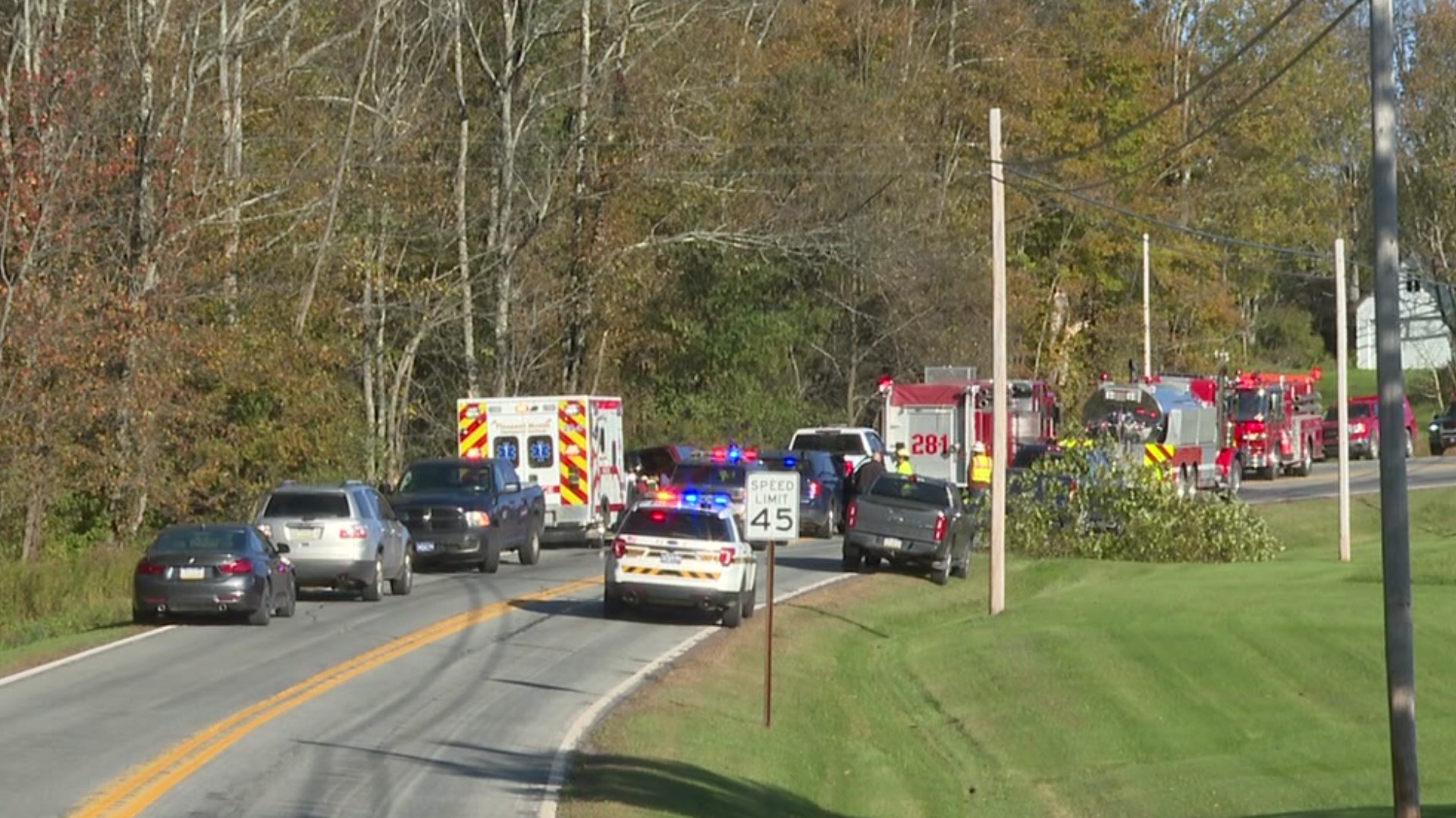 The crash happened Thursday morning on Creamton Road in Pleasant Mount.