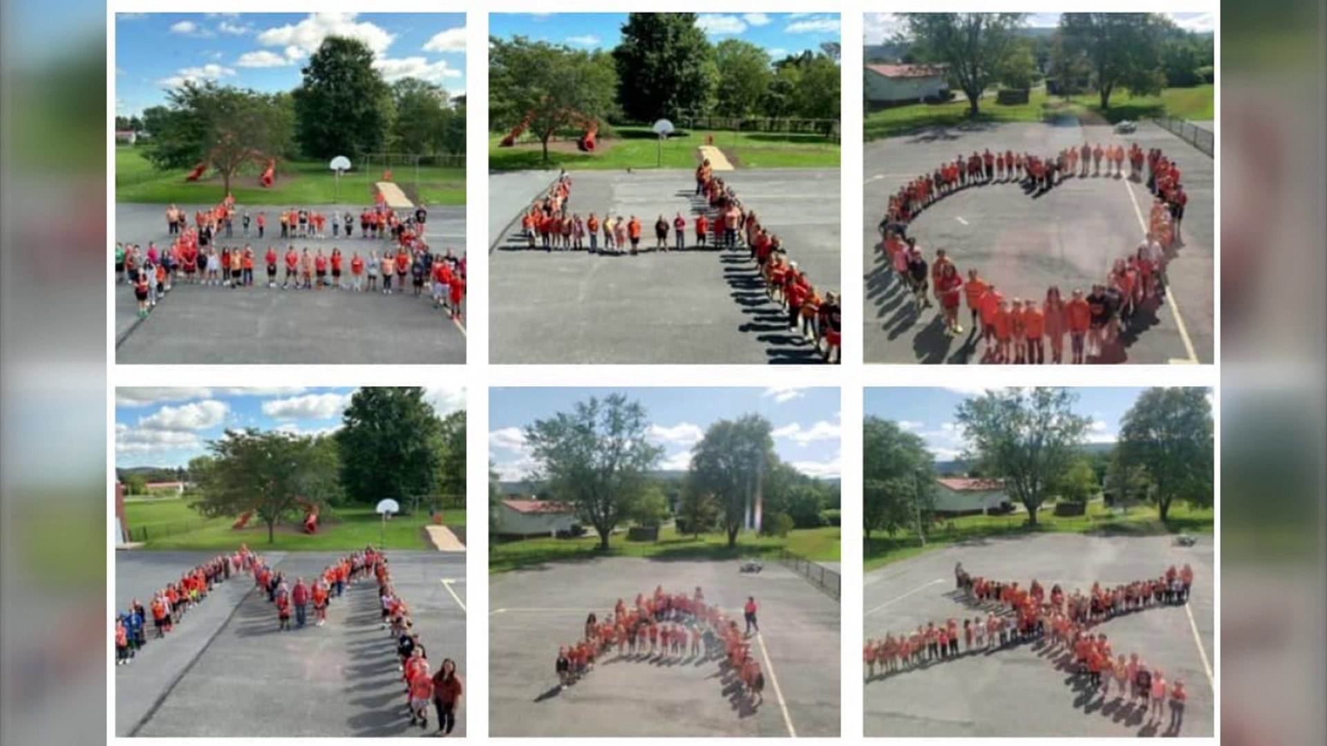 People from dozens of schools and businesses wore orange today to support a high school football player.i