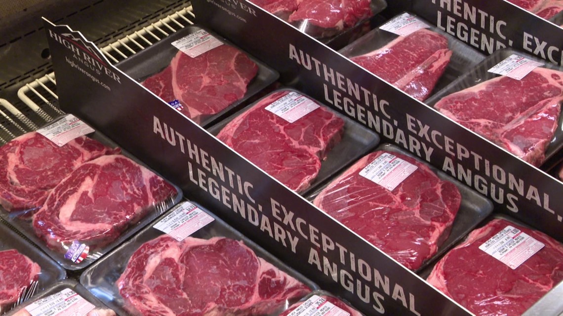 Folks stocking up on meat to celebrate the New Year