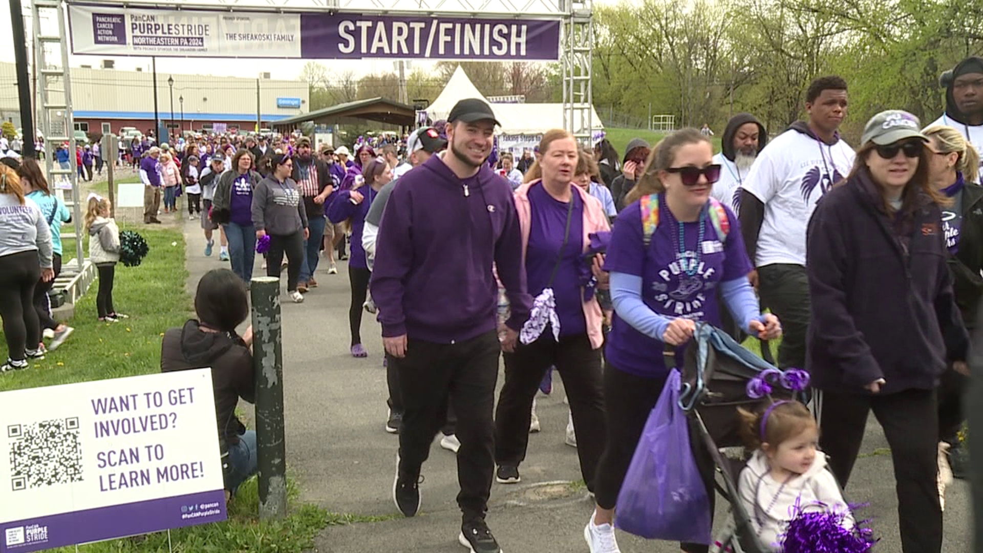 The PurpleStride walk supports the Pancreatic Cancer Action Network.