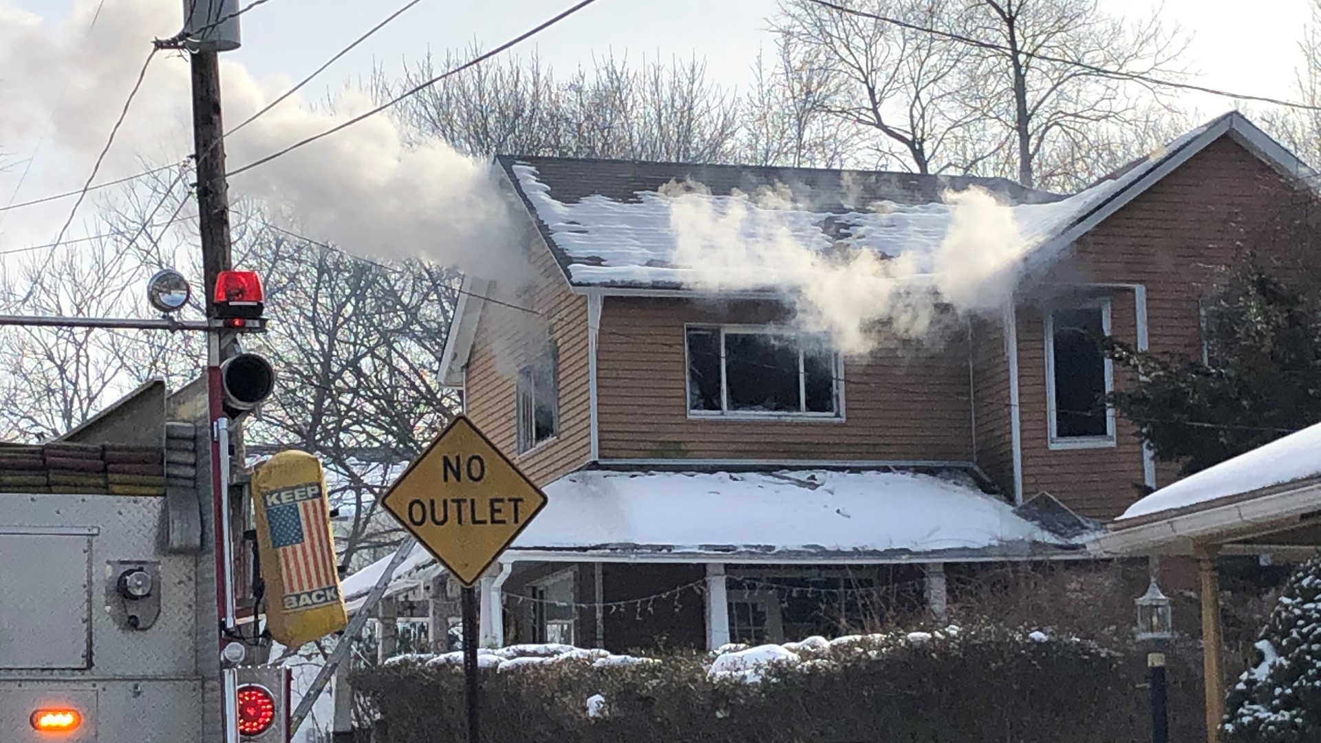 The fire started around 1 p.m. in a home on Columbia Street in Carbondale.