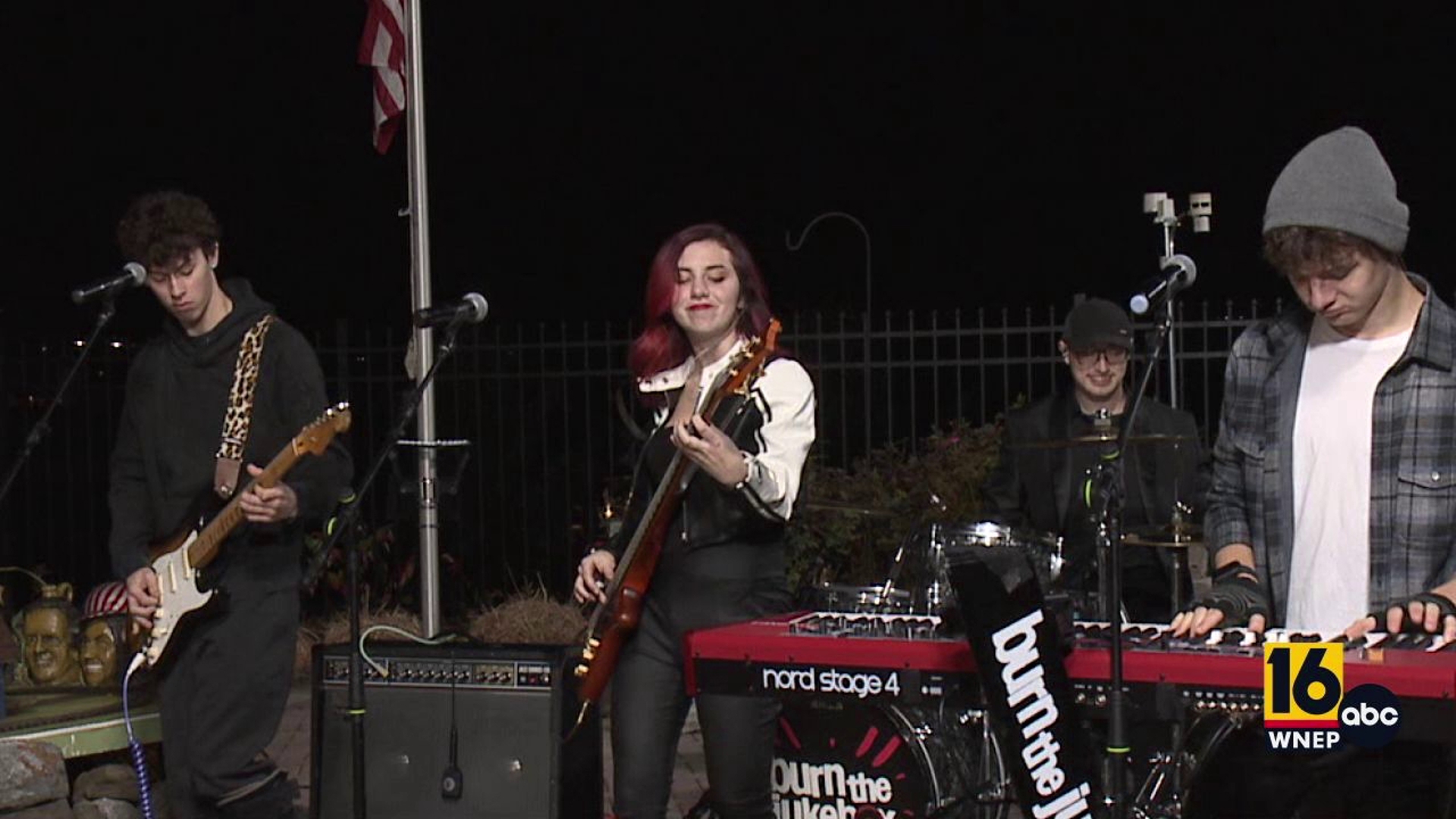 Burn the Jukebox joins Joe in the backyard: performing 'Hello World'