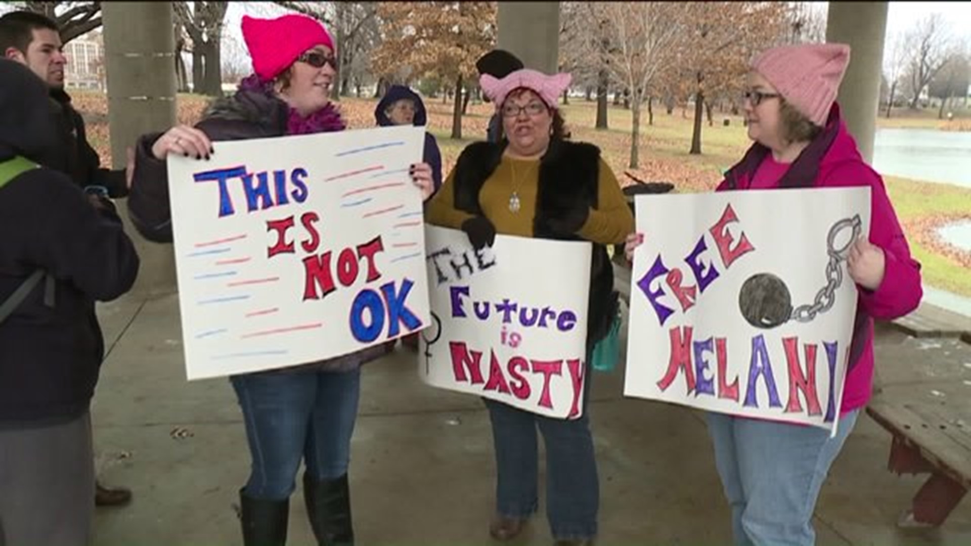 Women's March Protest Held in Wilkes-Barre