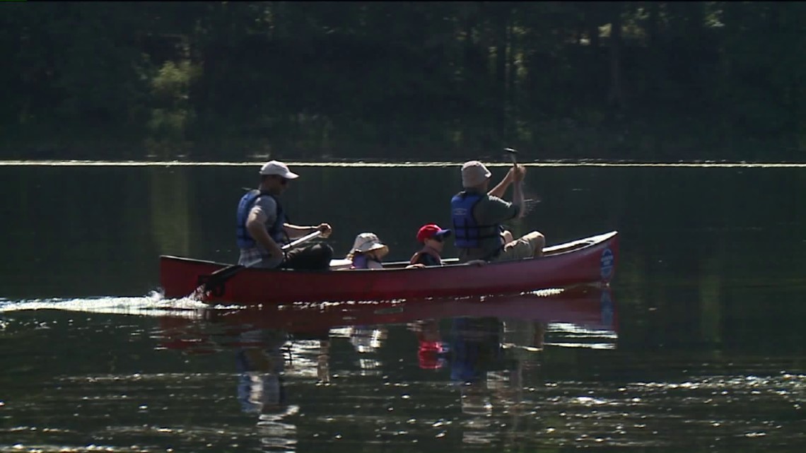 Canoeing in Warm Weather in the Poconos